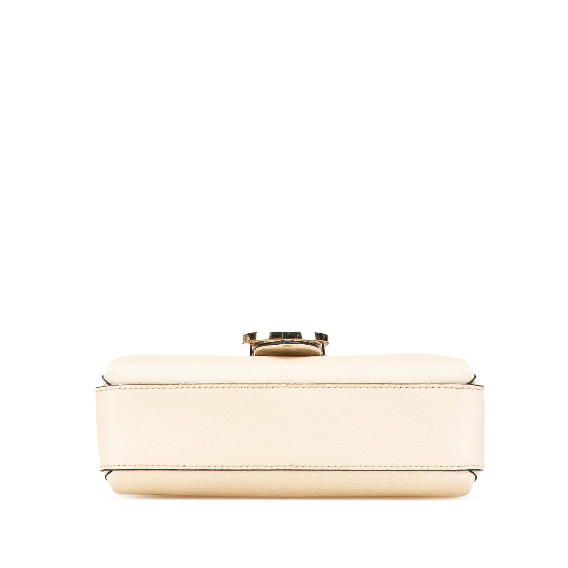 Gucci Dollar Interlocking G Calf Calfskin White Small Crossbody Bag Crossbody 13