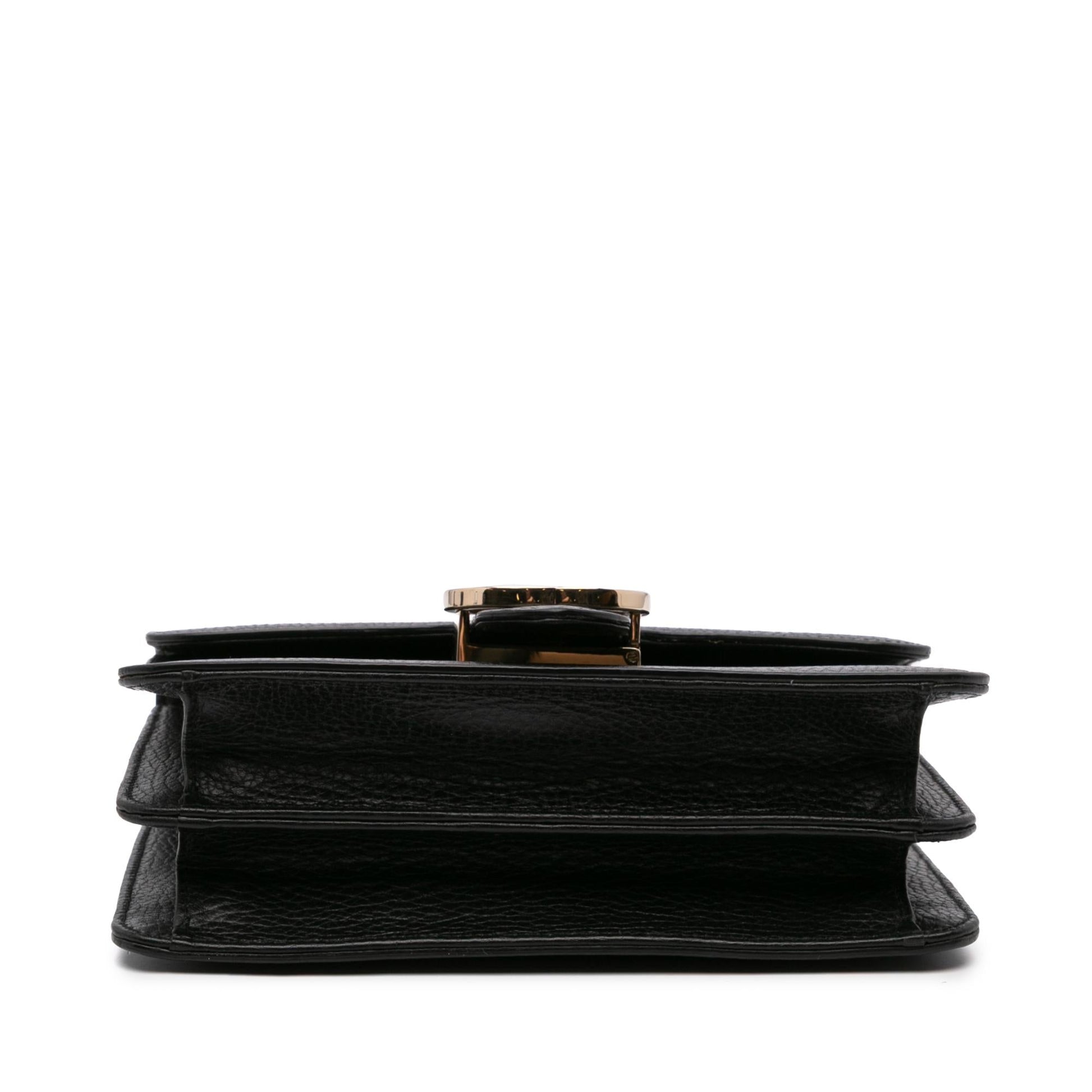 Gucci Dollar Interlocking G Calf Calfskin Black Small Crossbody Bag Crossbody 12