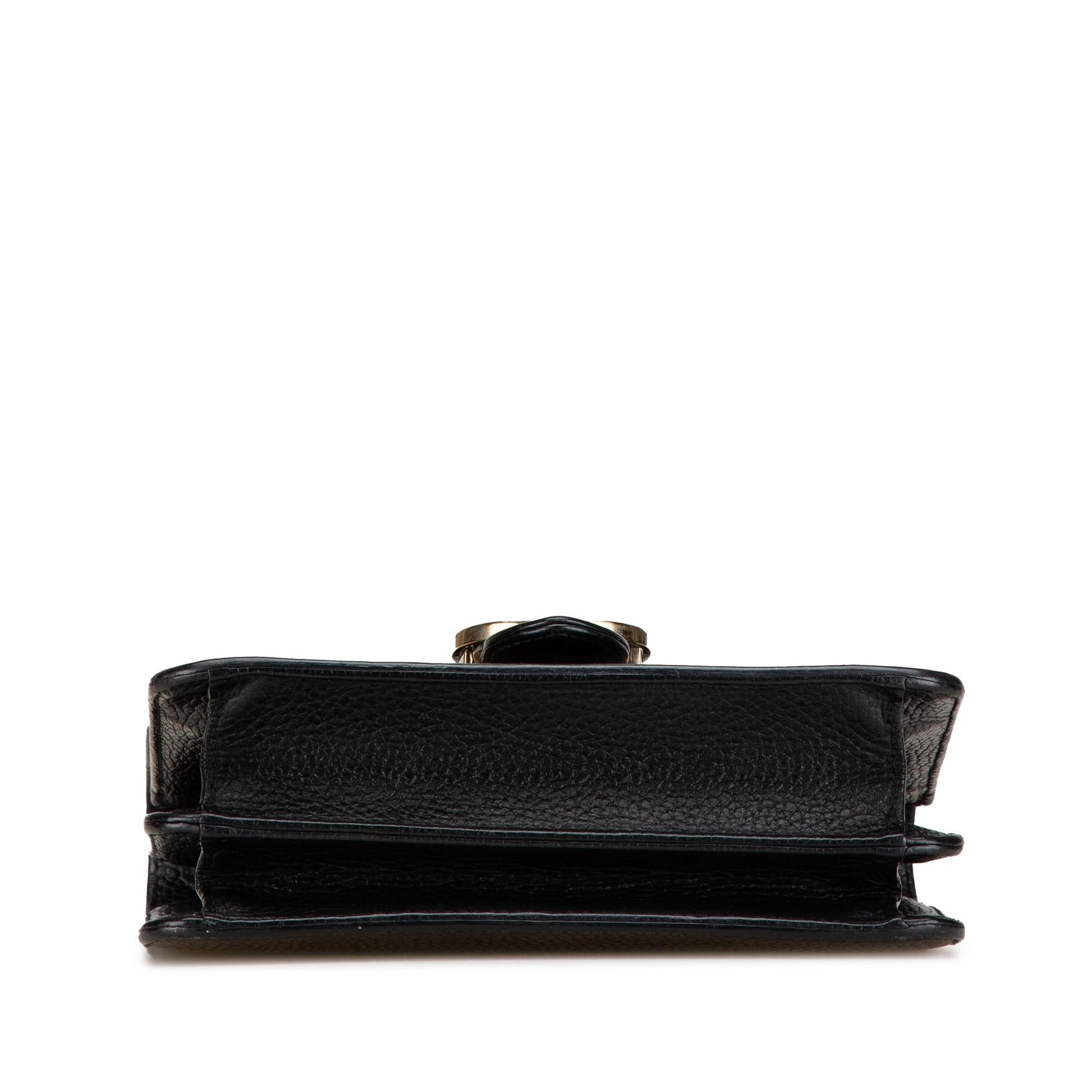 Gucci Dollar Interlocking G Calf Calfskin Black Small Crossbody Bag Crossbody 16