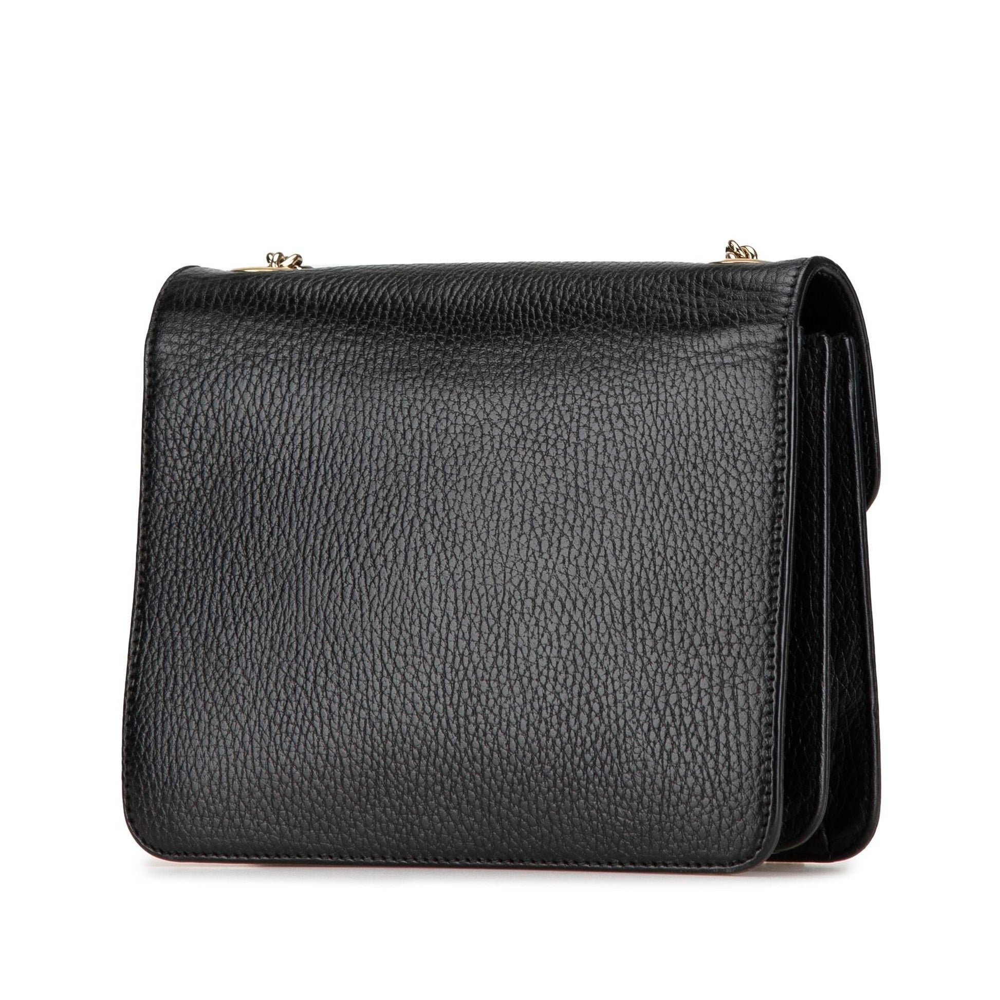 Gucci Dollar Interlocking G Calf Calfskin Black Small Crossbody Bag Crossbody 16