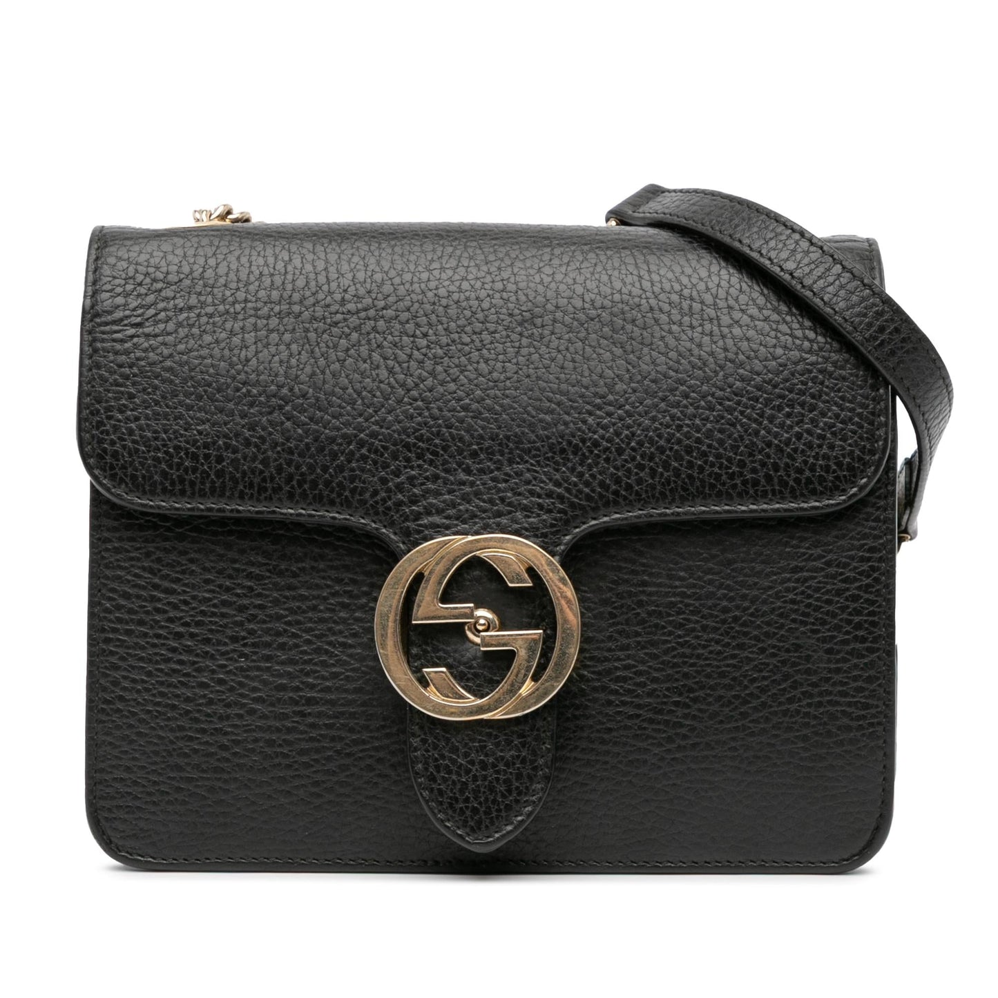 Gucci Dollar Interlocking G Calf Calfskin Black Small Crossbody Bag Crossbody 20