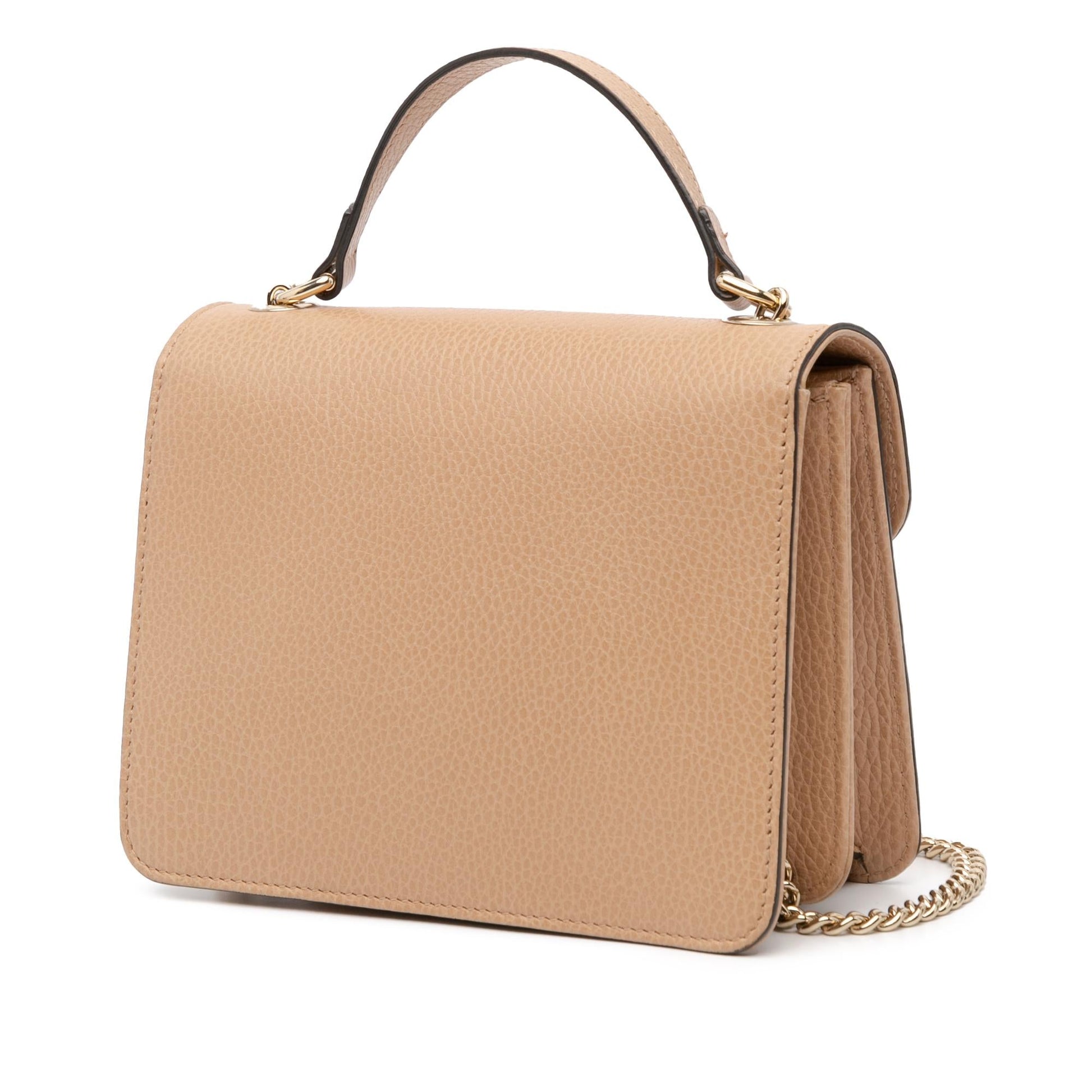 Gucci Dollar Interlocking G Calf Calfskin Brown Small Crossbody Bag Crossbody 22