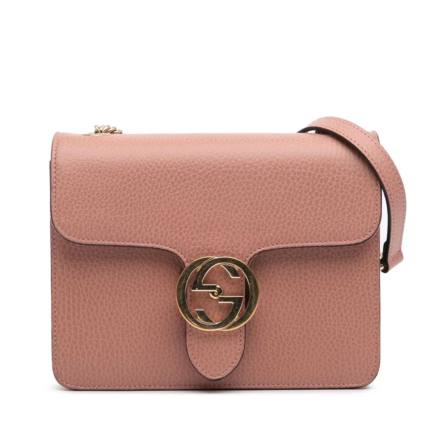 Gucci Dollar Interlocking G Calf Calfskin Pink Small Crossbody Bag