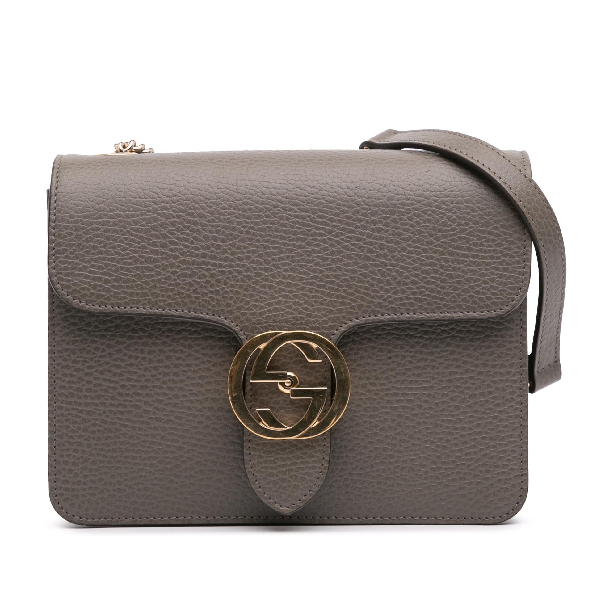 Gucci Dollar Interlocking G Calf Calfskin Brown Small Crossbody Bag Crossbody 26