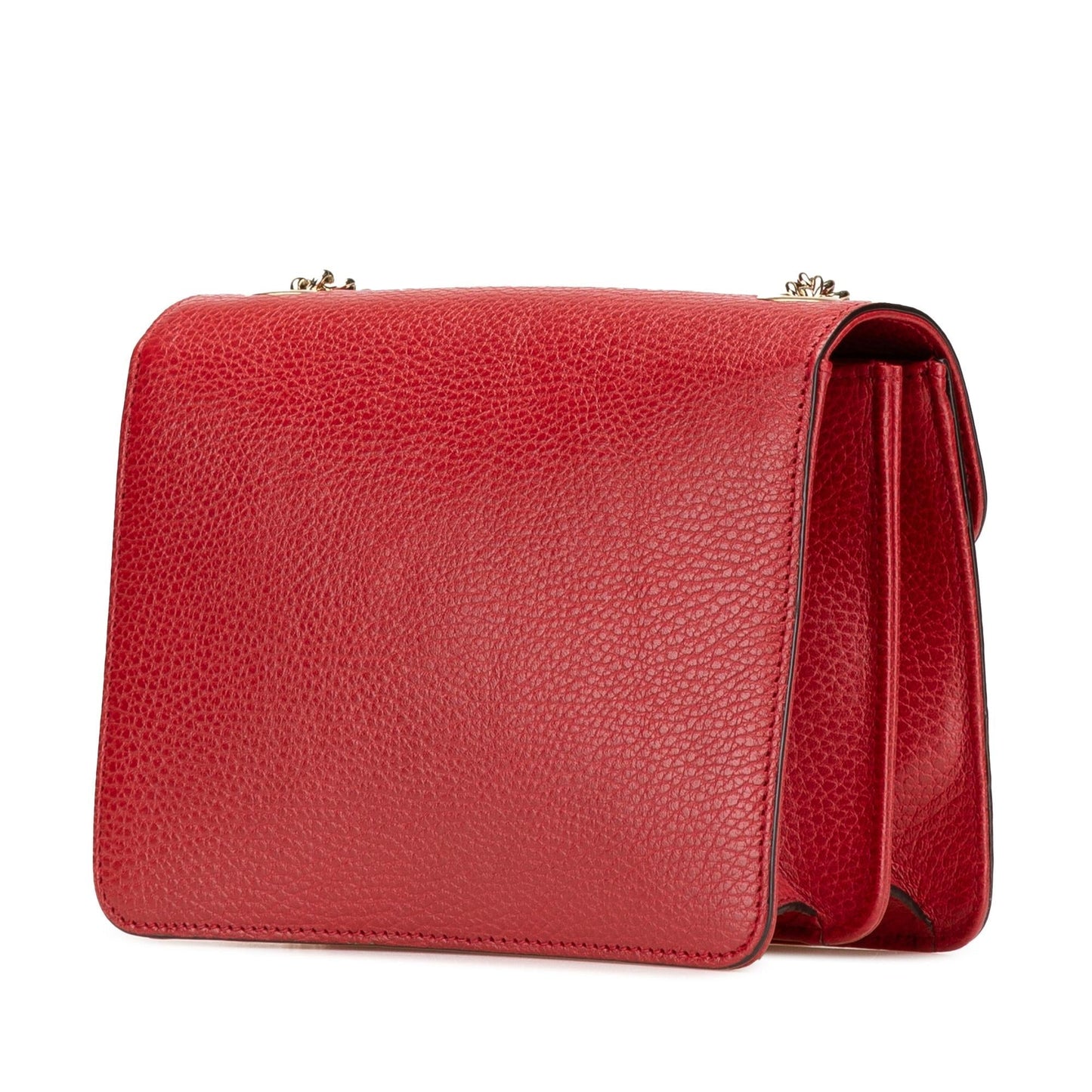 Gucci Dollar Interlocking G Calf Calfskin Red Small Crossbody Bag