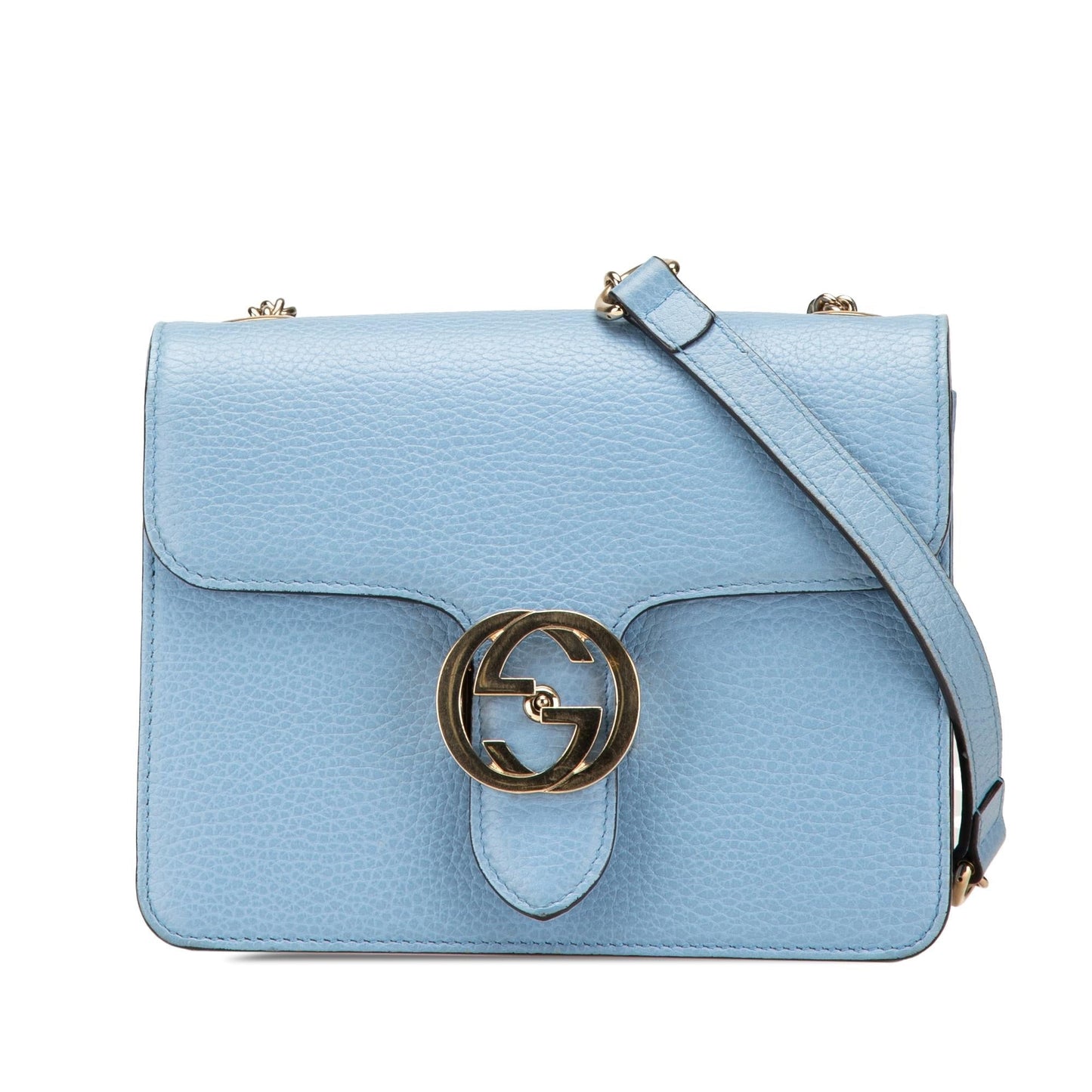 Gucci Dollar Interlocking G Calf Calfskin Blue Small Crossbody Bag Crossbody 37