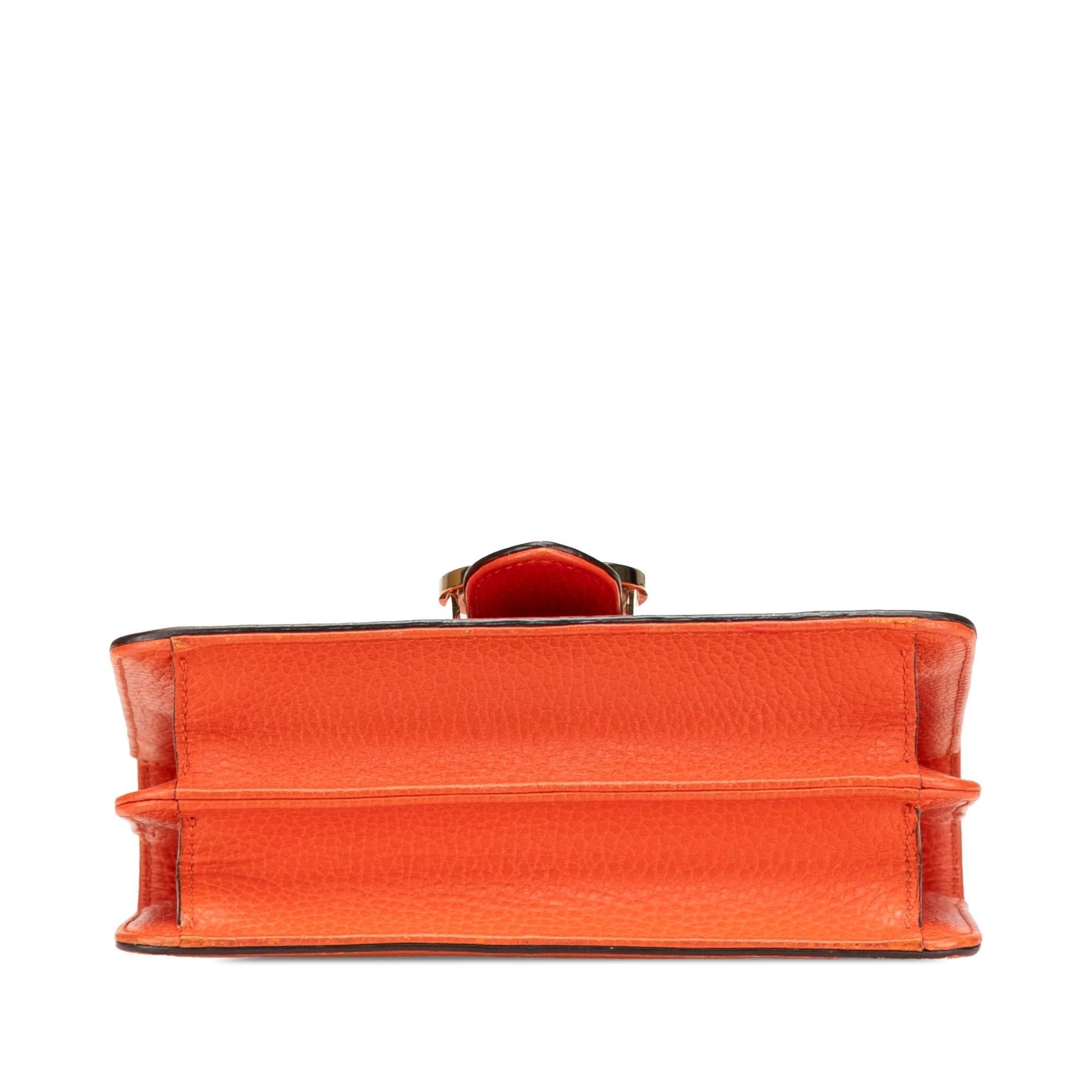 Gucci Dollar Interlocking G Calf Calfskin Orange Small Crossbody Bag Crossbody 40