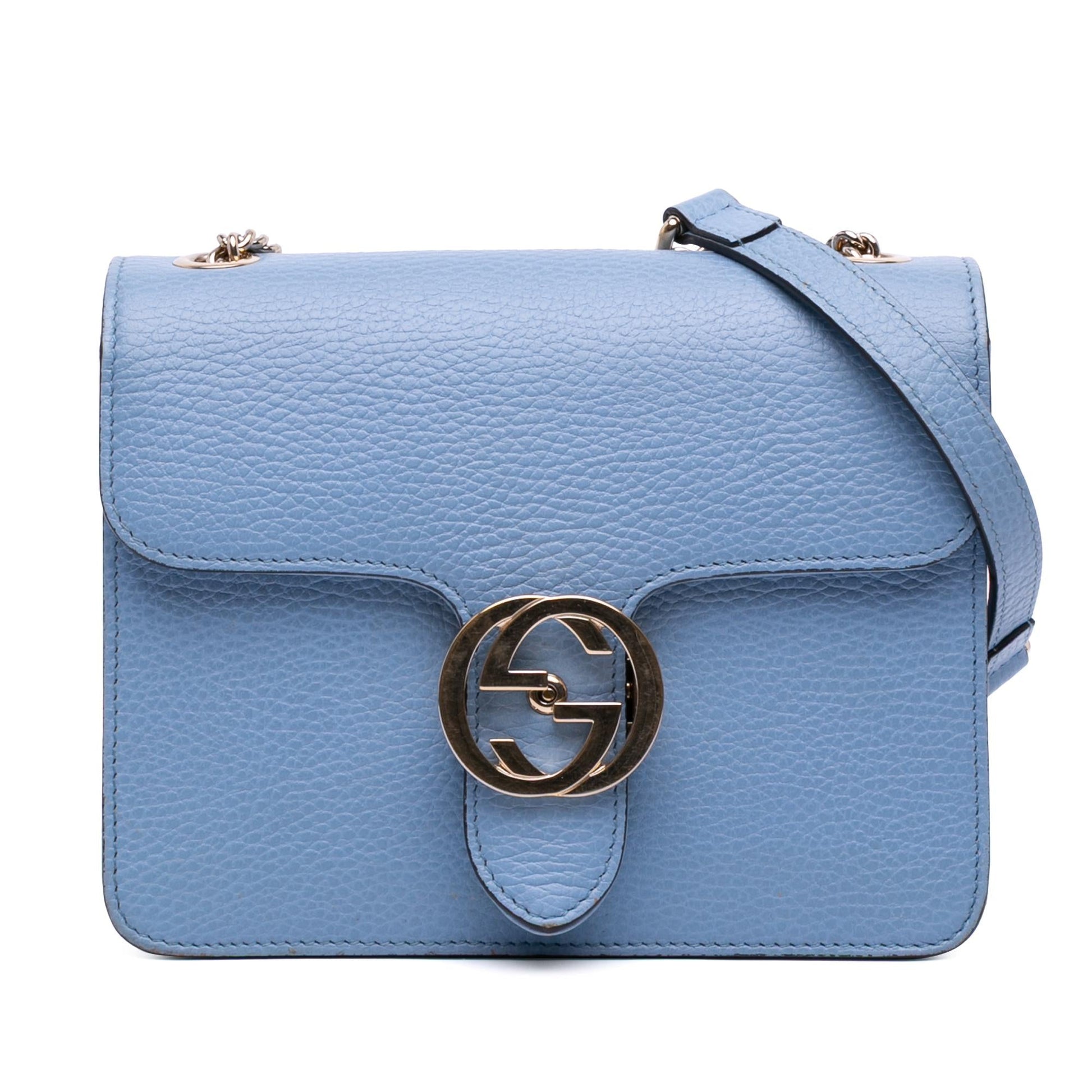 Gucci Dollar Interlocking G Calf Calfskin Blue Small Crossbody Bag Crossbody 41