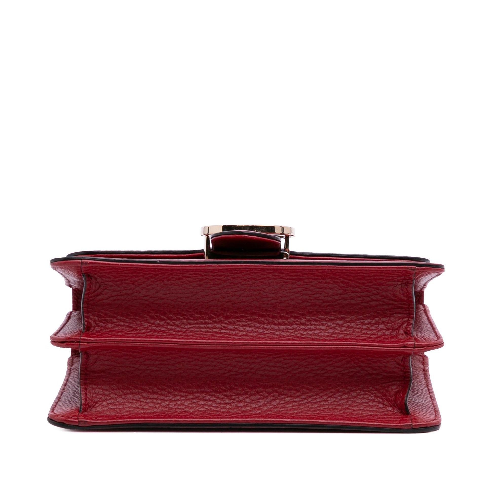 Gucci Dollar Interlocking G Calf Calfskin Red Small Crossbody Bag Crossbody 43