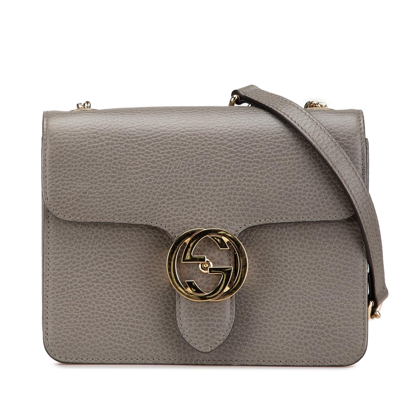 Gucci Dollar Interlocking G Calf Calfskin Grey Small Crossbody Bag Crossbody 52