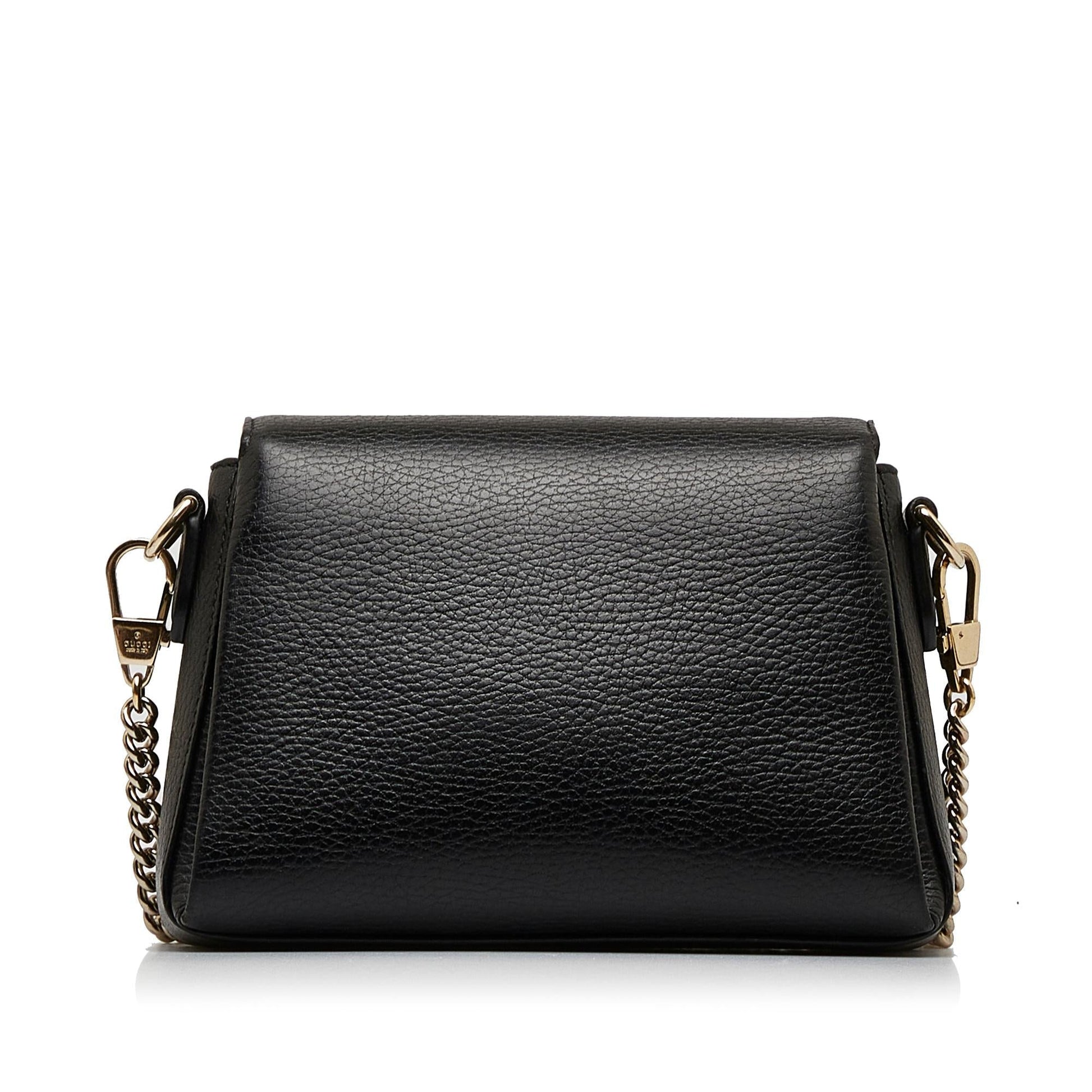 Gucci Dollar Interlocking G SHG-zXswTn Calf Black Small Crossbody Bag