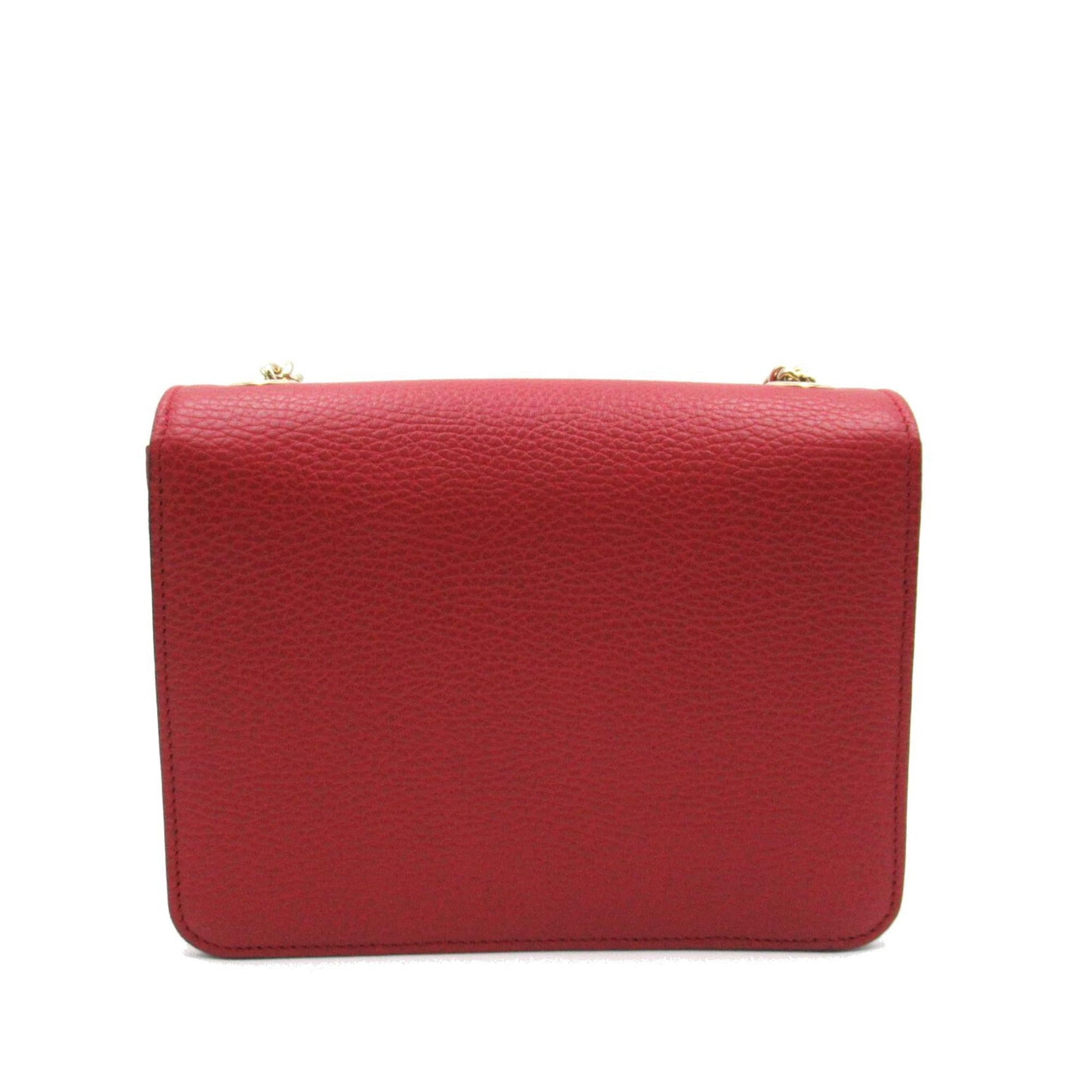 Gucci Dollar Interlocking G SHG-p88qqi Calf Red Small Crossbody Bag
