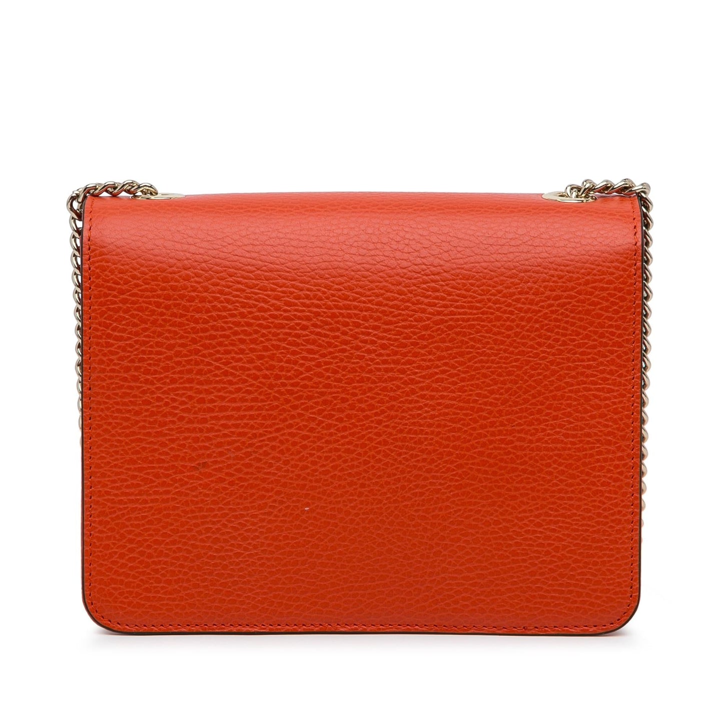 Gucci Dollar Interlocking G SHG-rkCp1u Calf Orange Small Crossbody Bag