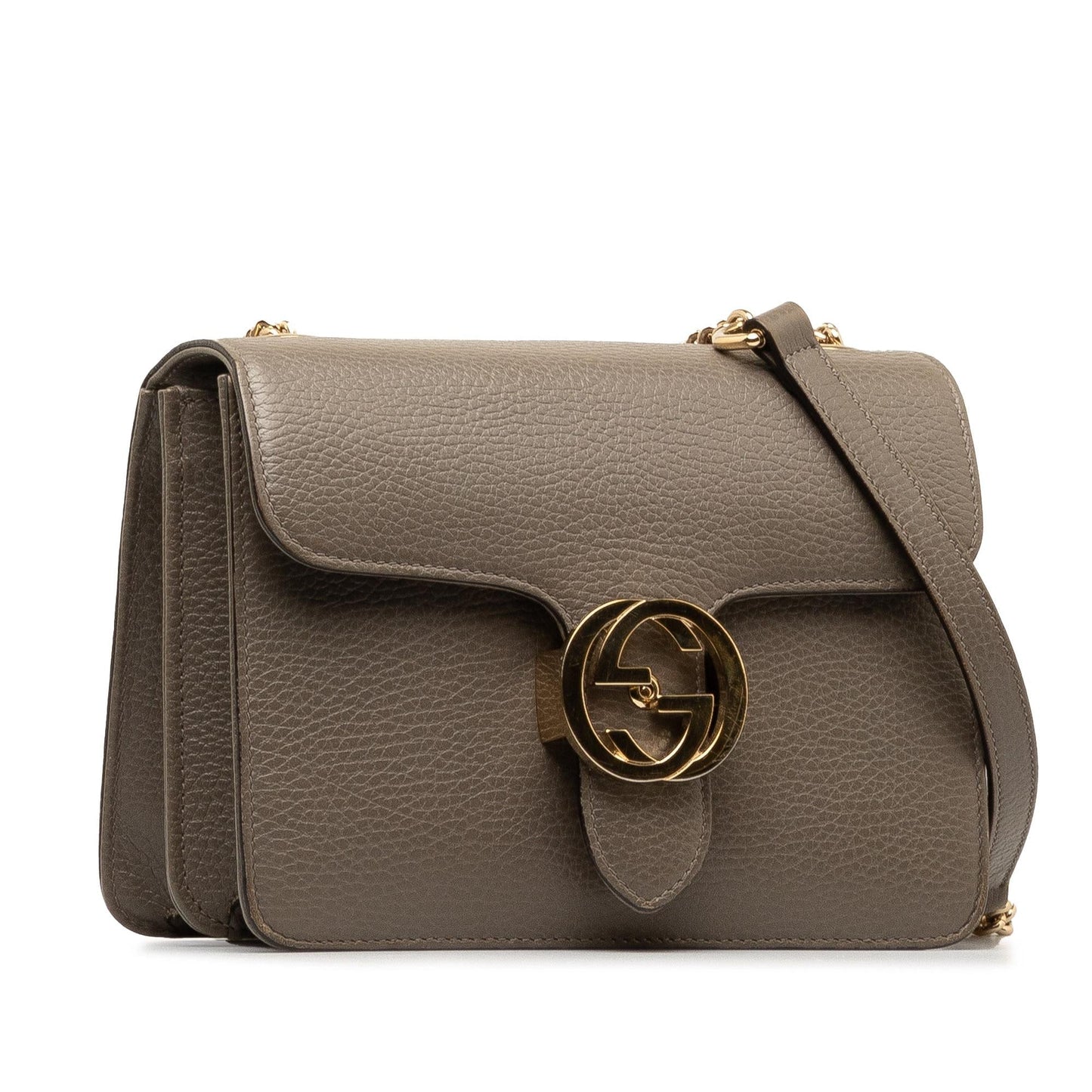 Gucci Dollar Interlocking G SHG-AxPlpZ Calf Brown Small Crossbody Bag