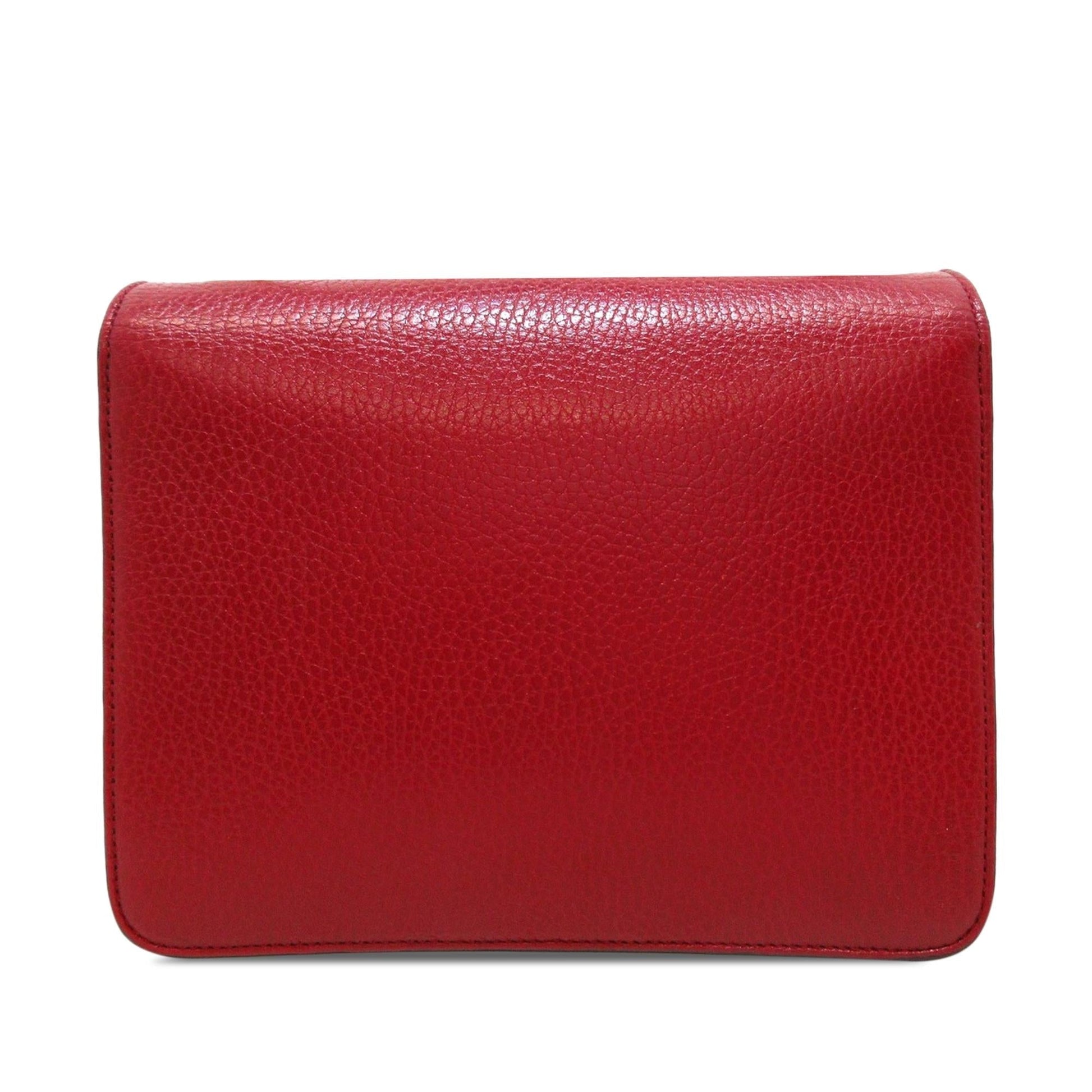 Gucci Dollar Interlocking G SHG-IDDdfE Calf Red Small Crossbody Bag