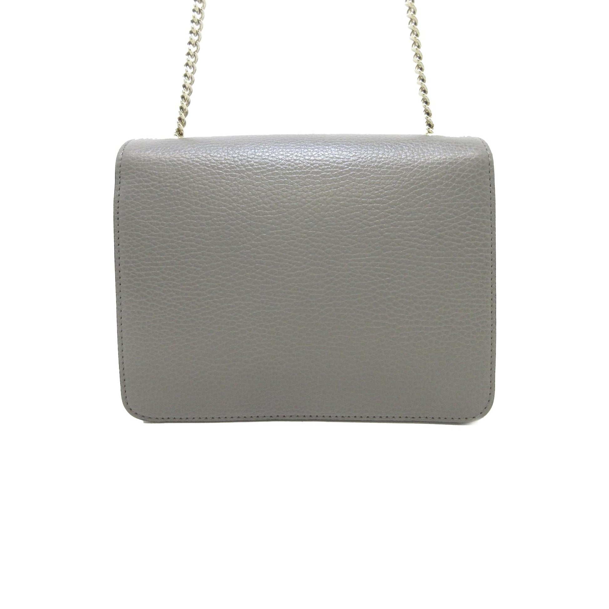 Gucci Dollar Interlocking G SHG-1w1aMC Calf Grey Small Crossbody Bag