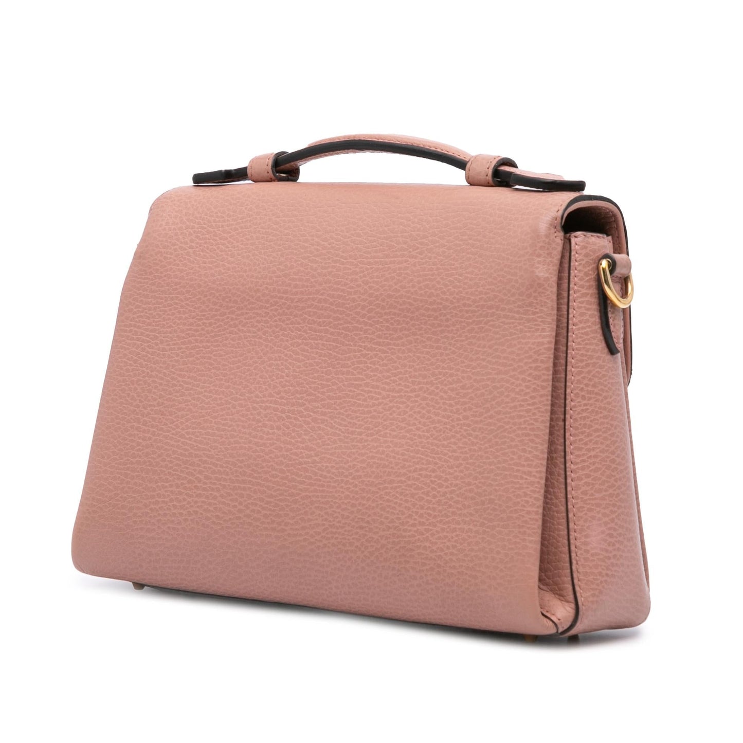 Gucci Dollar Interlocking G Leather Calf Pink Small Satchel Bag Satchel 1