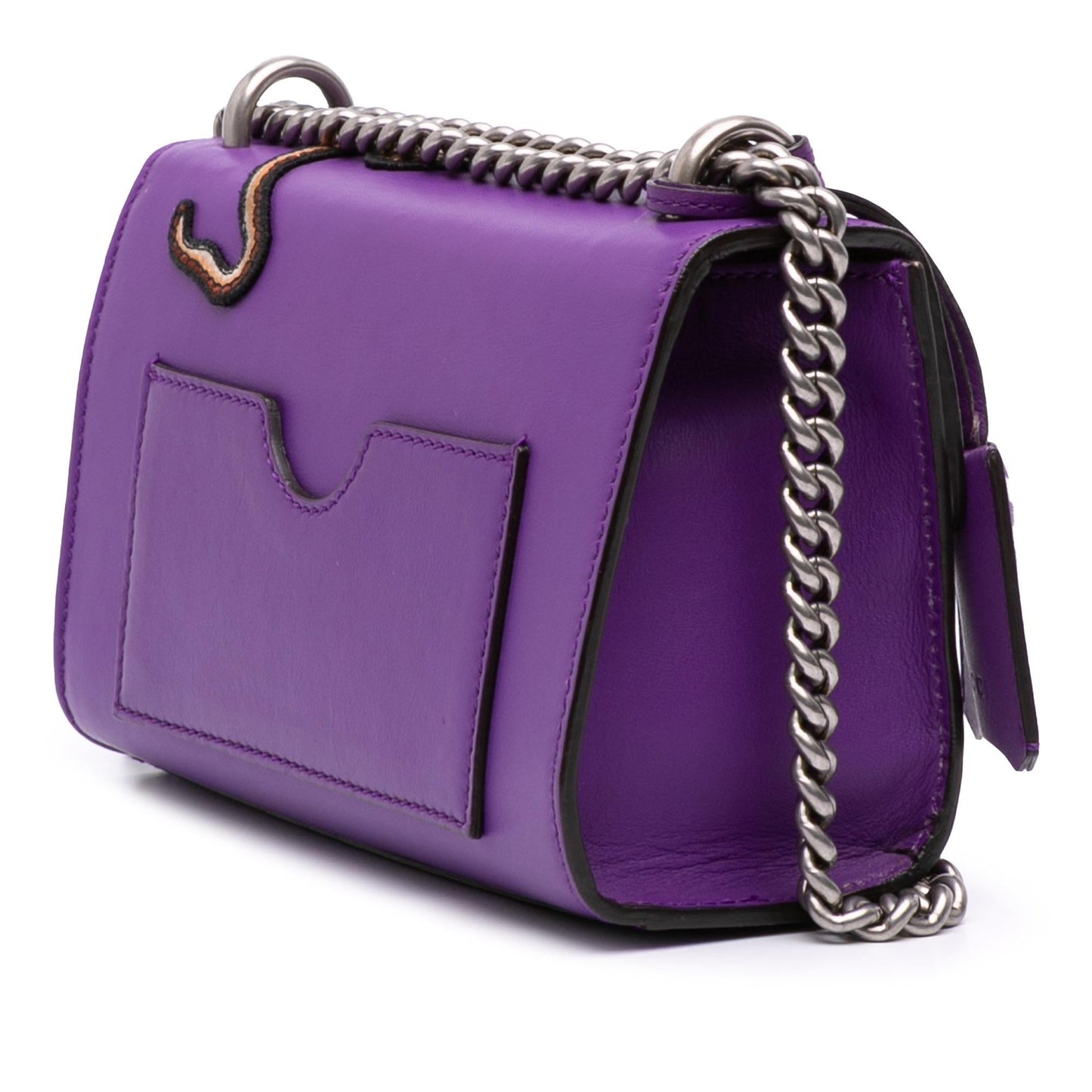 Gucci Embroidered Tiger Strawberry Padlock Calfskin Small Crossbody Bag