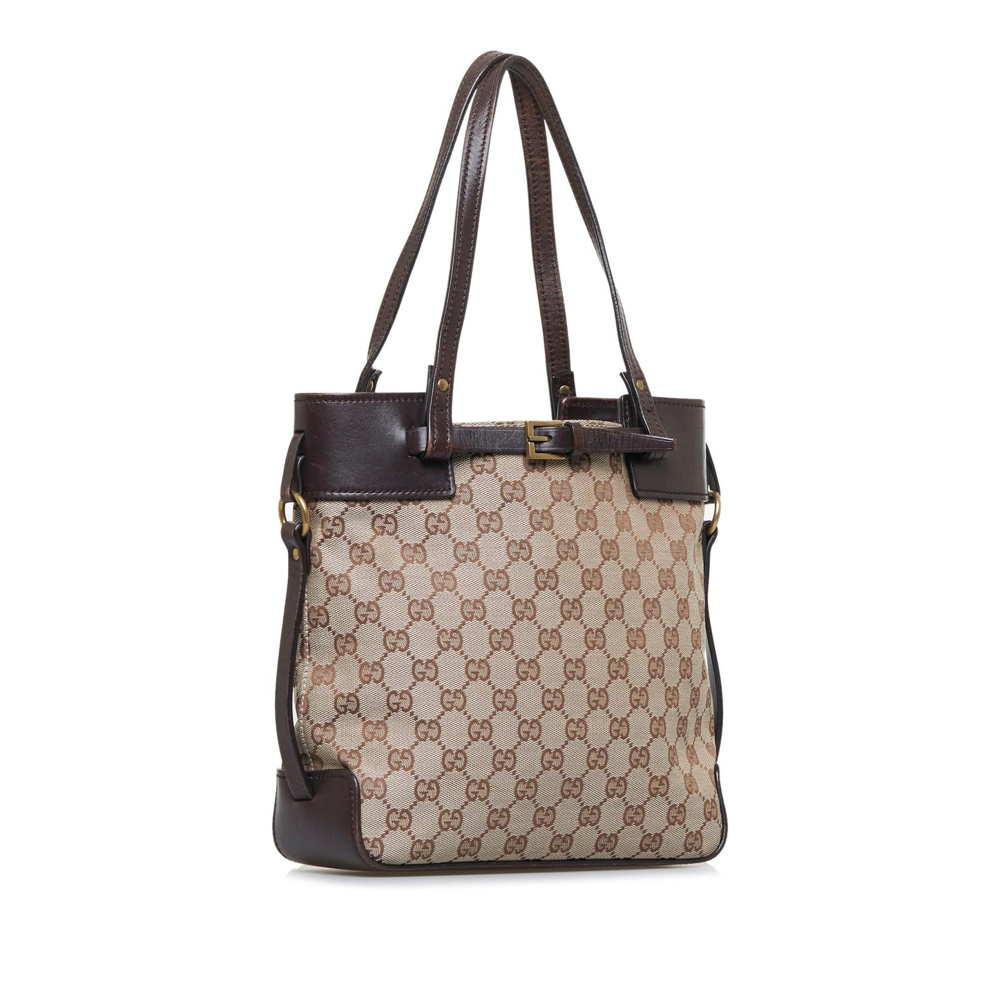Gucci GG Belt SHG-Ri4jER Canvas Brown Small Accessory