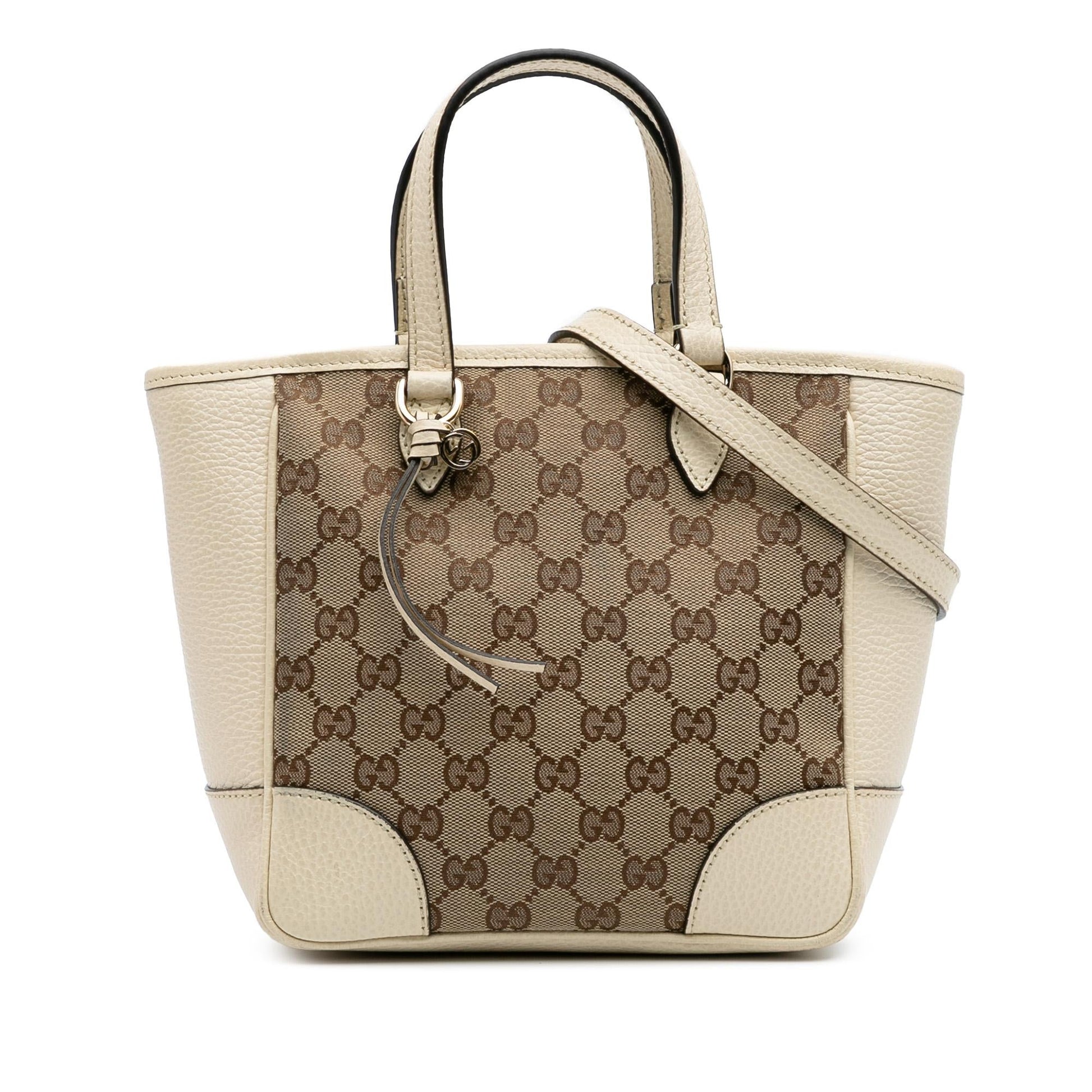 Gucci GG Bree Canvas Brown Small Satchel Bag