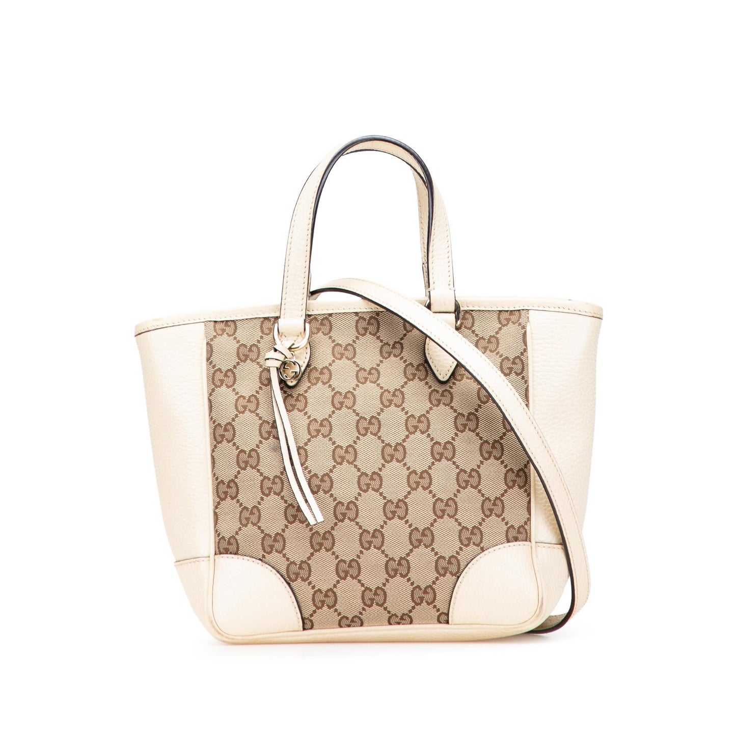 Gucci GG Bree Canvas Small Travel Bag Satchel 14