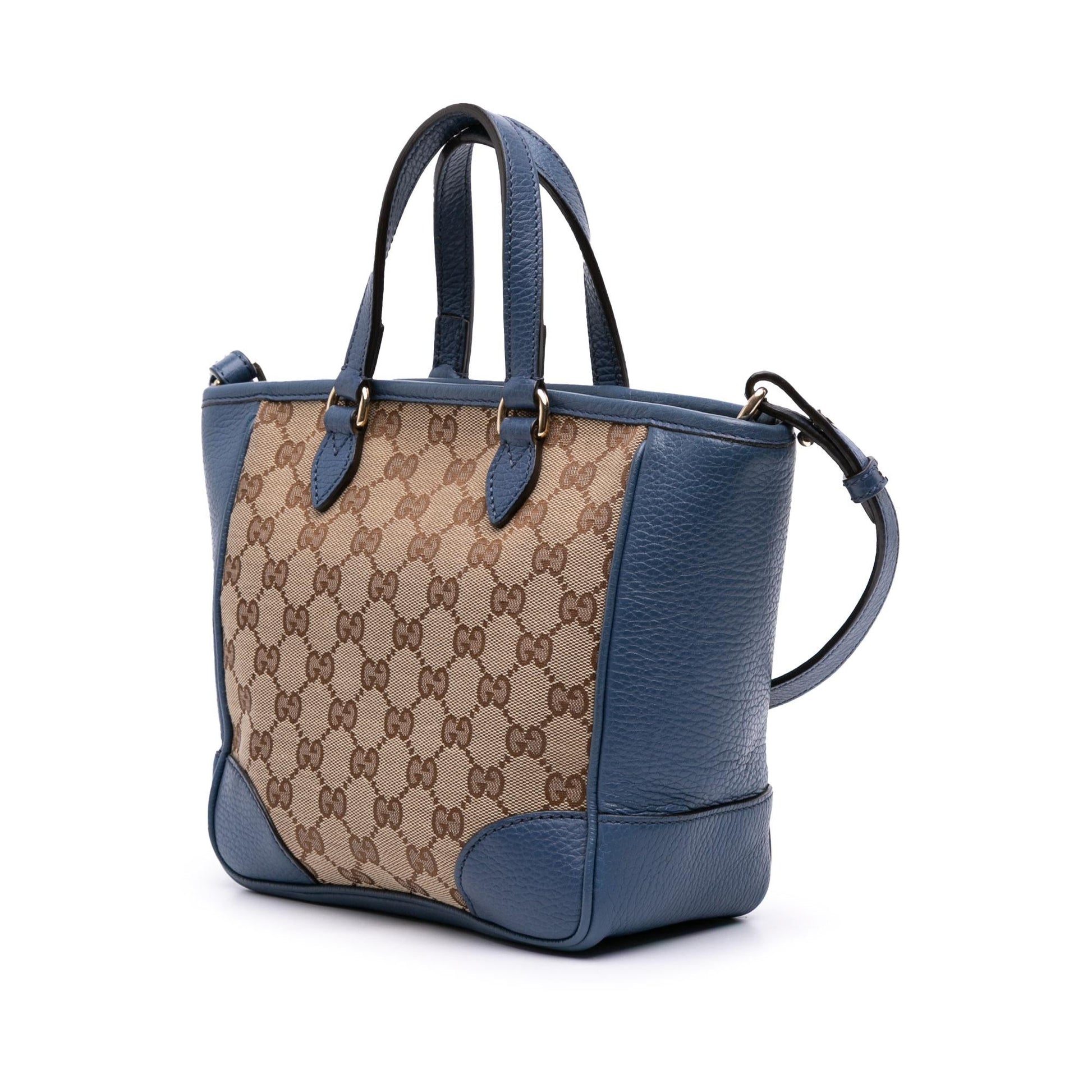 Gucci GG Bree Canvas Small Travel Bag Satchel 12