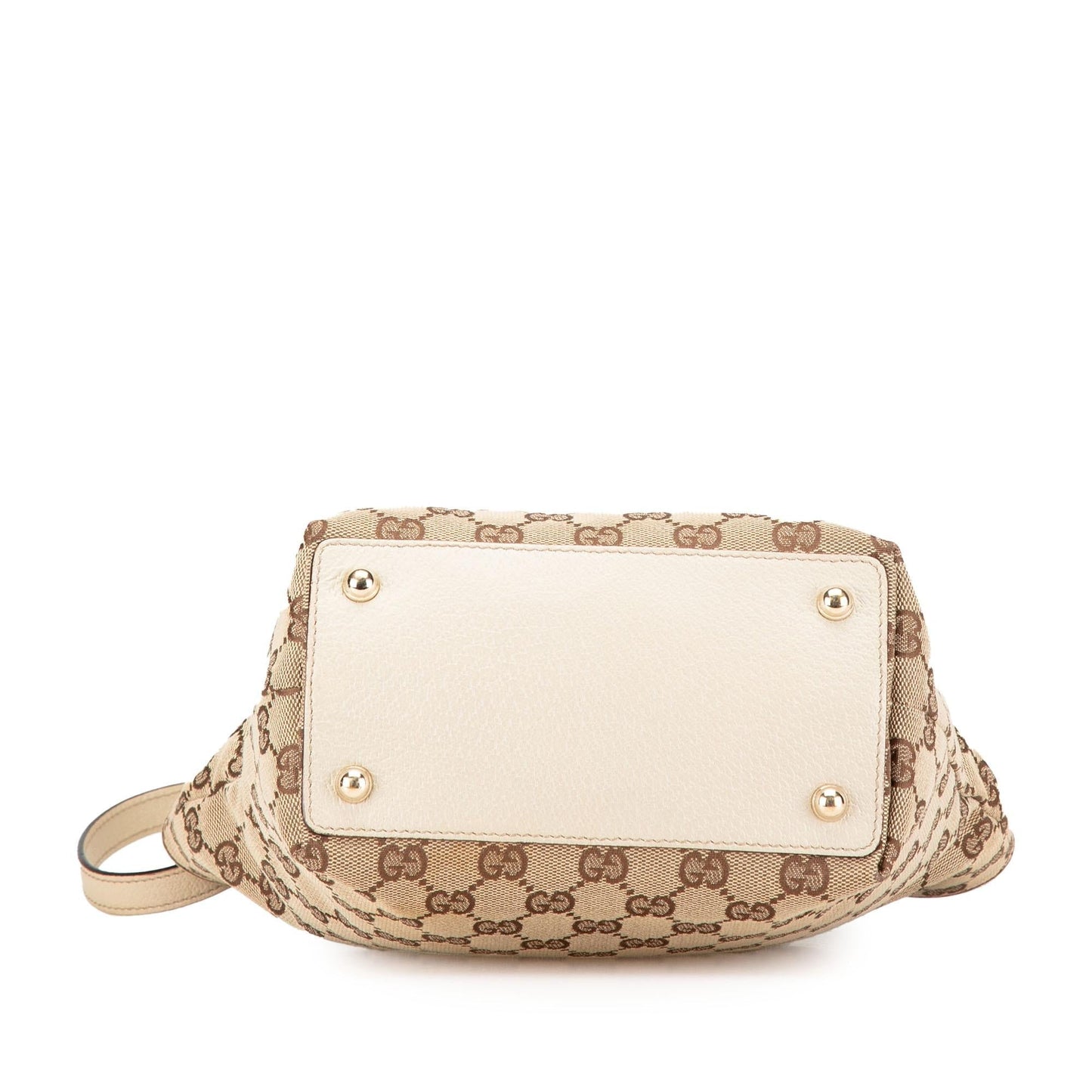 Gucci GG Eclipse Canvas Calf White Brown Tote Bag