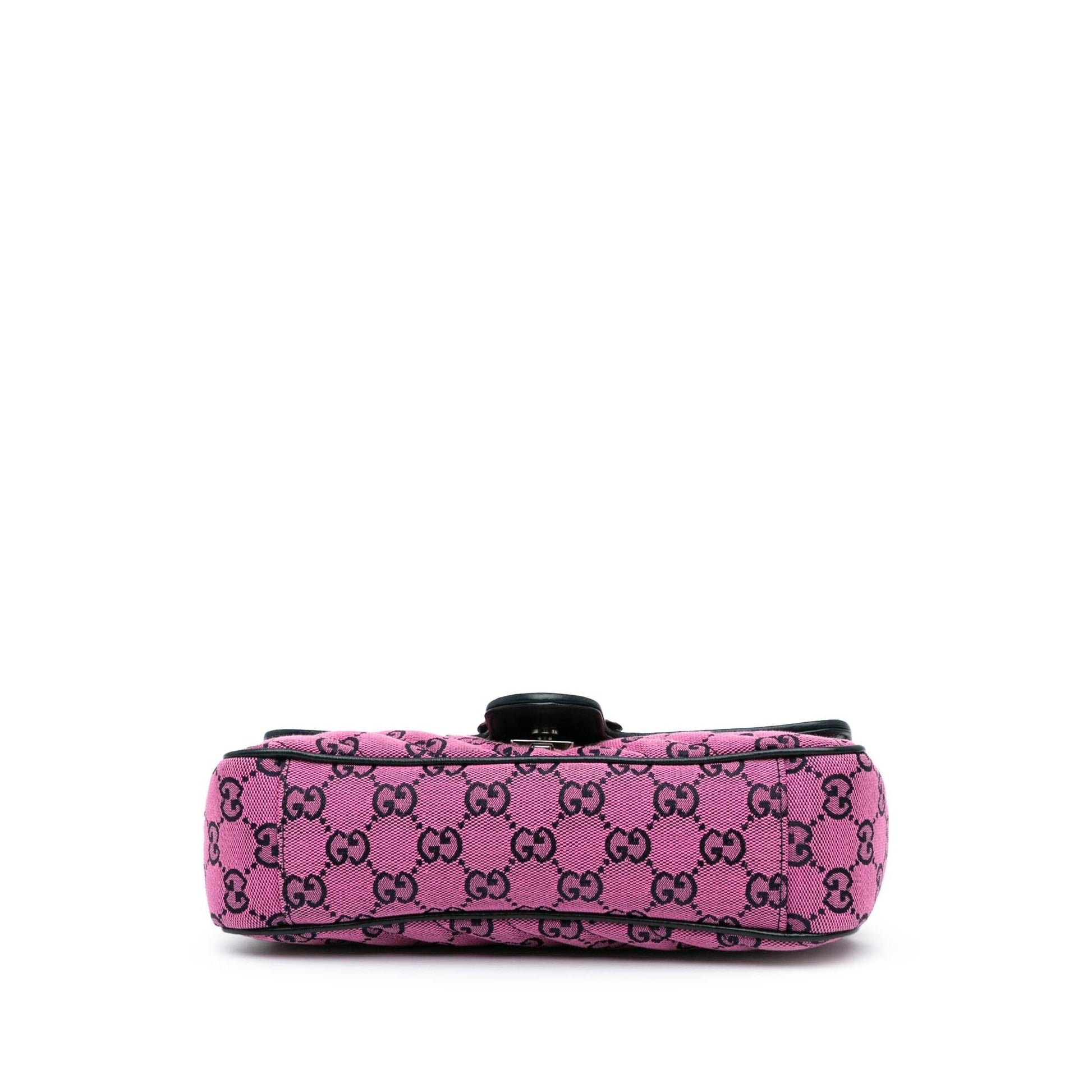 Gucci GG Marmont Canvas Calf Pink Small Crossbody Bag Marmont Crossbody