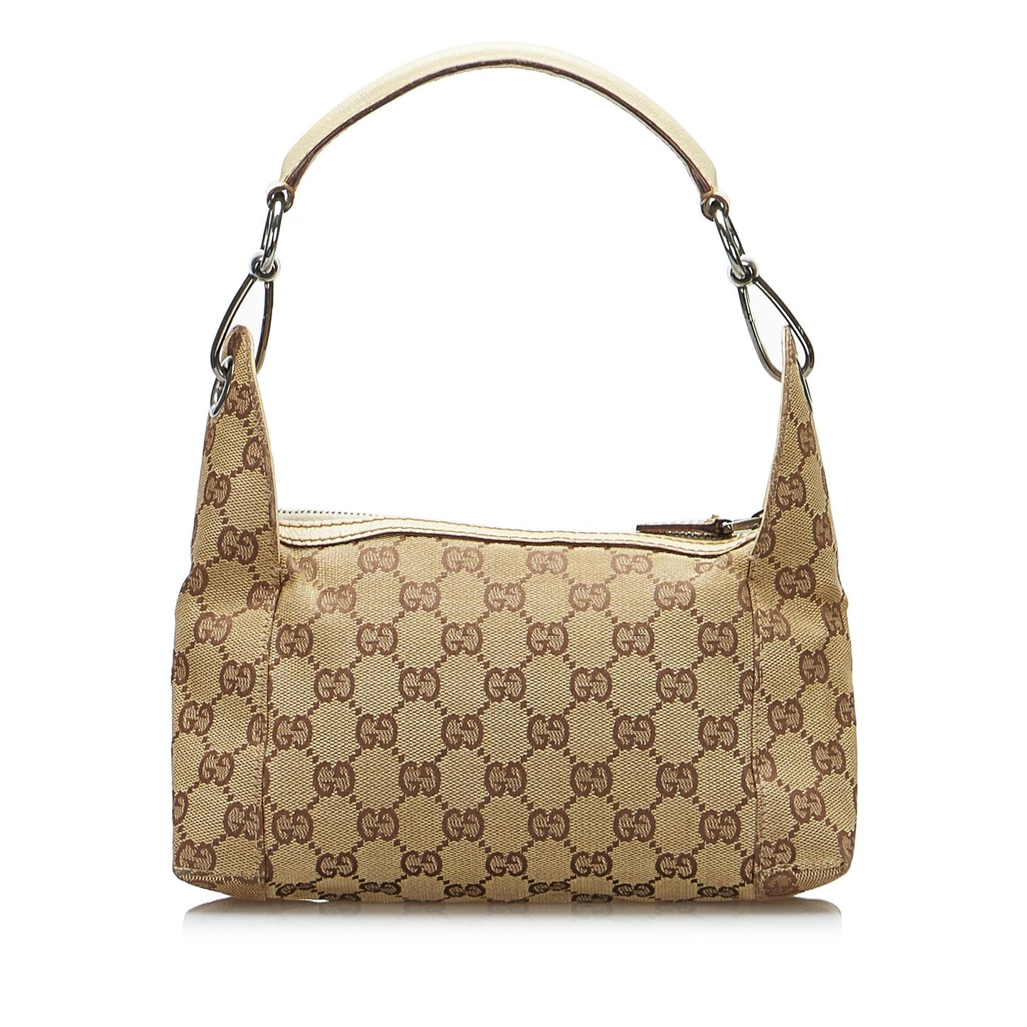 Gucci GG SHG-EyMggv Canvas Brown Small Satchel Bag
