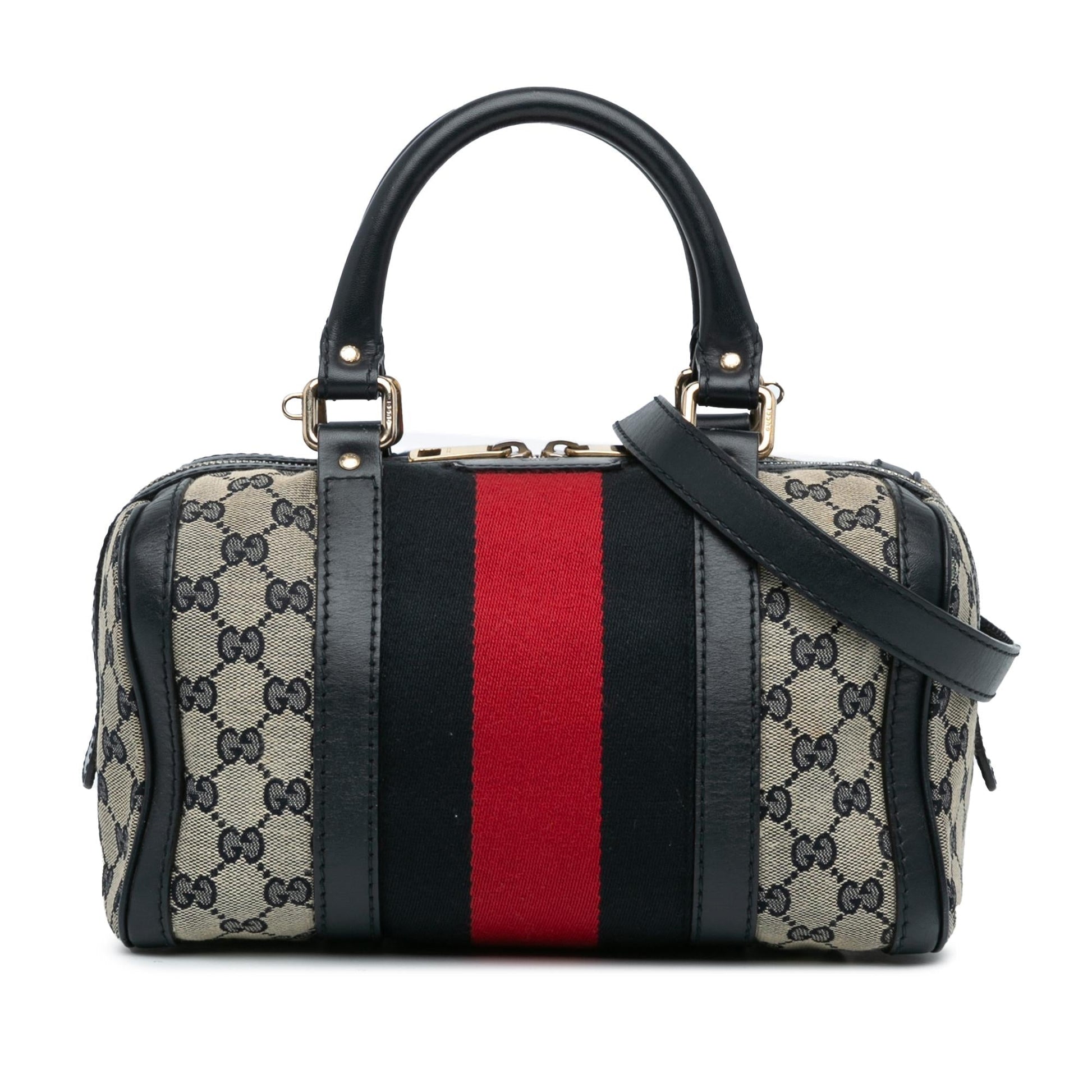 Gucci GG Web Joy SHG-a9RrN8 Canvas Brown Small Satchel Bag