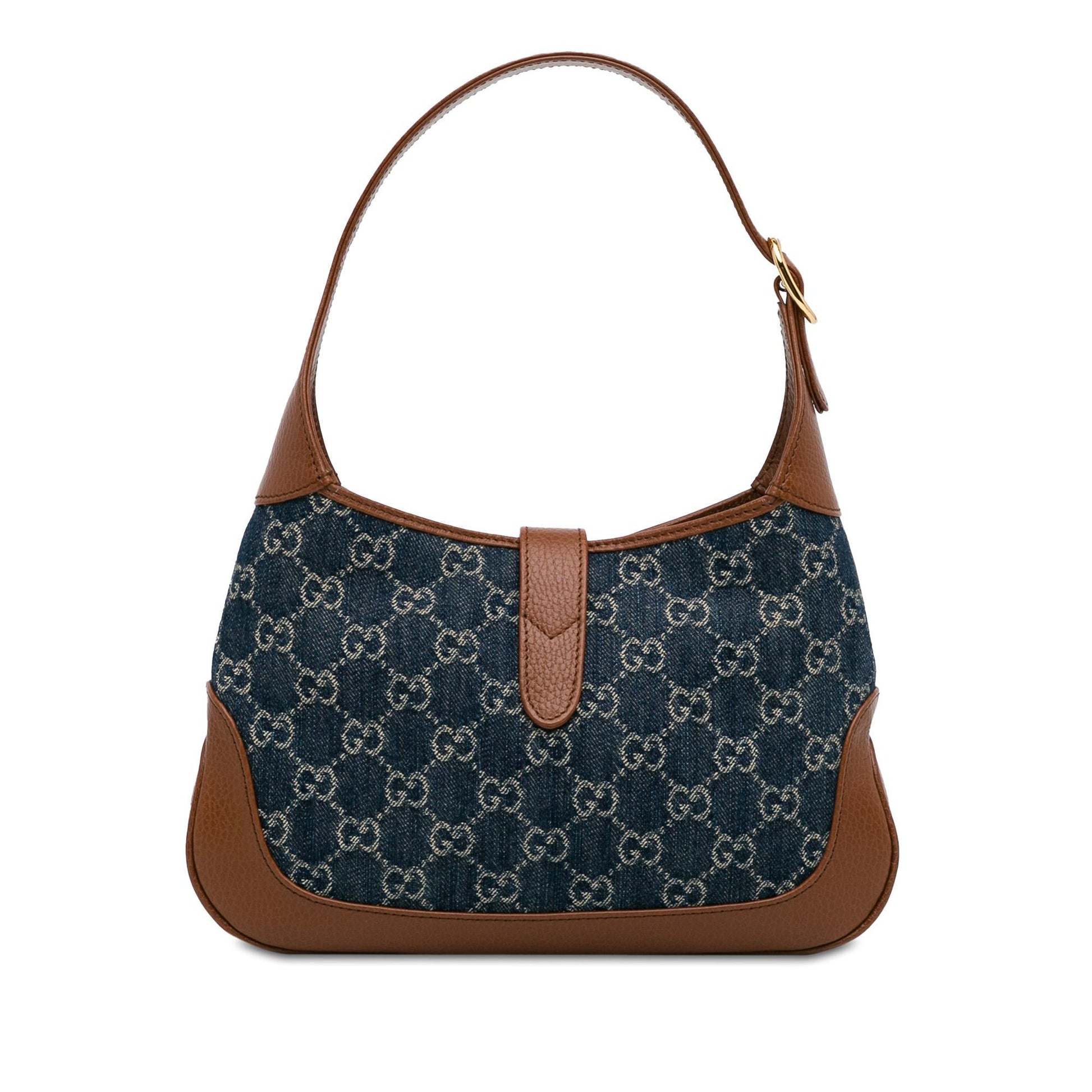 Gucci GG Jackie SHG-BDGoSn Denim Blue Small Crossbody Bag