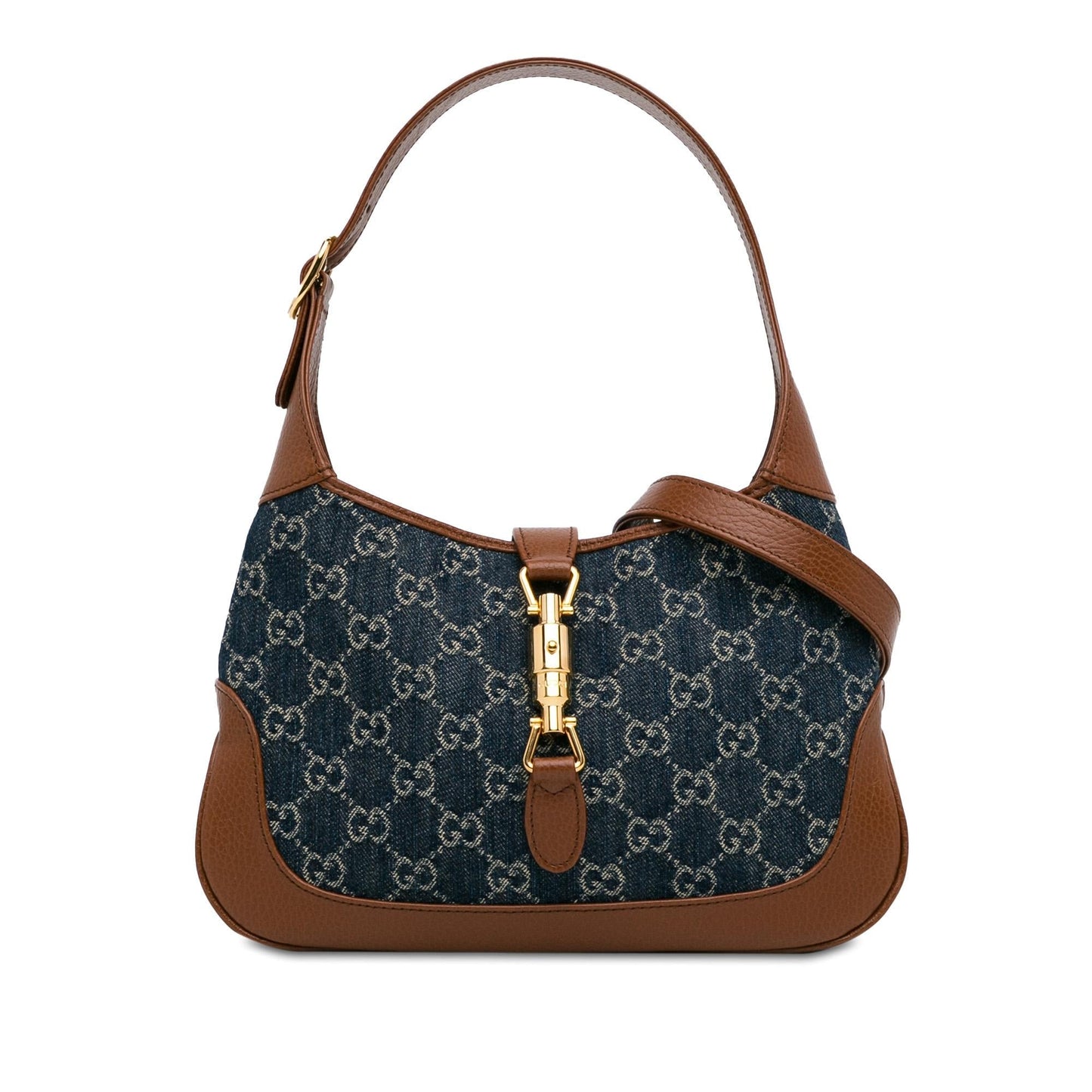 Gucci GG Jackie SHG-BDGoSn Denim Blue Small Crossbody Bag