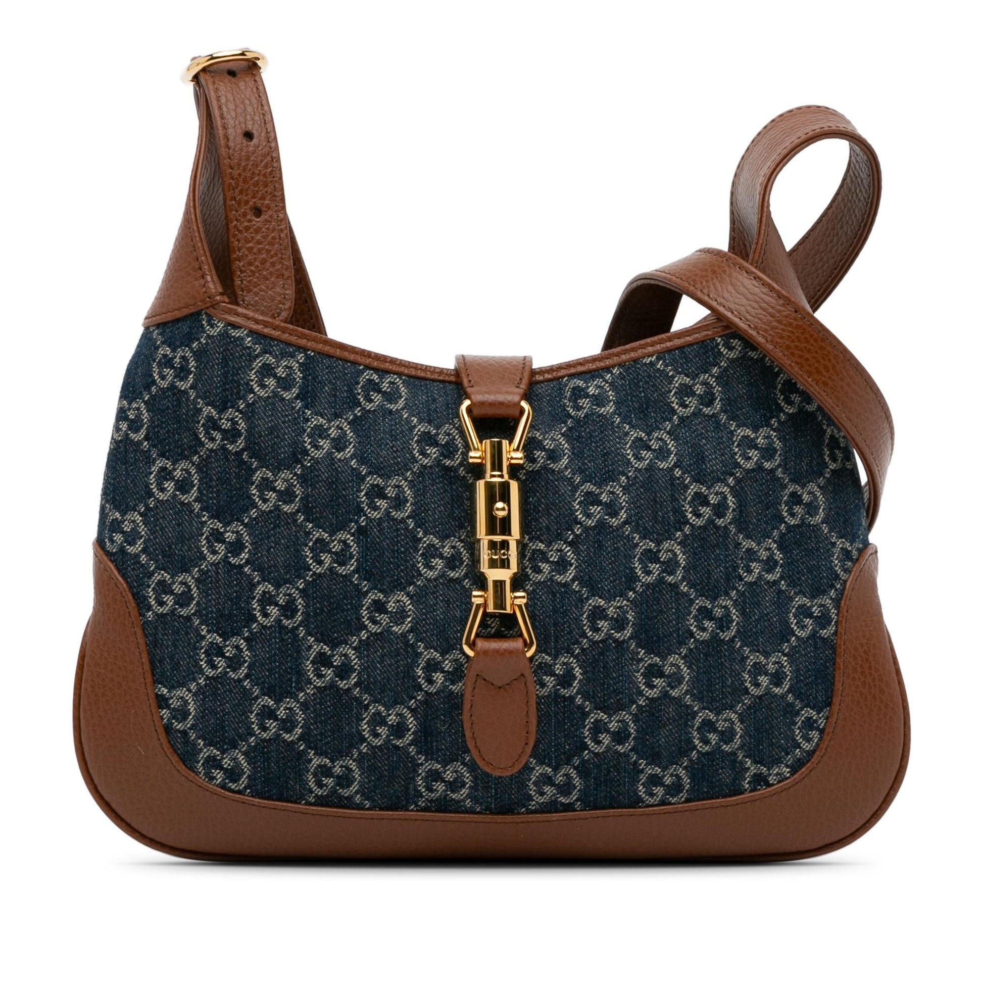 Gucci GG Jackie SHG-2taylF Denim Blue Small Crossbody Bag