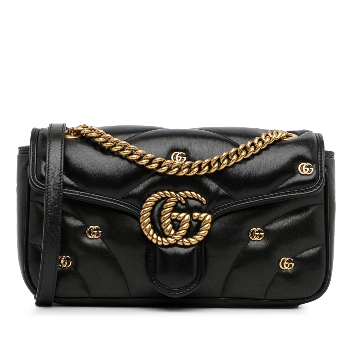 Gucci GG Marmont 2.0 SHG-An05ST Calf Black Small Shoulder Bag