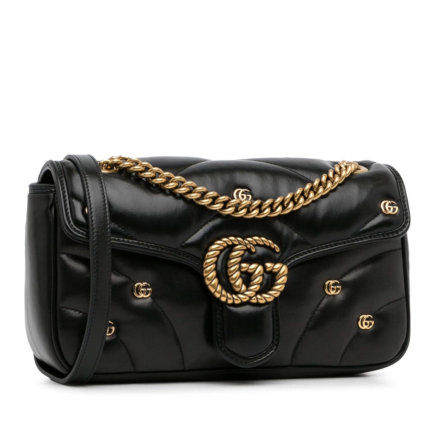 Gucci GG Marmont 2.0 SHG-An05ST Calf Black Small Shoulder Bag