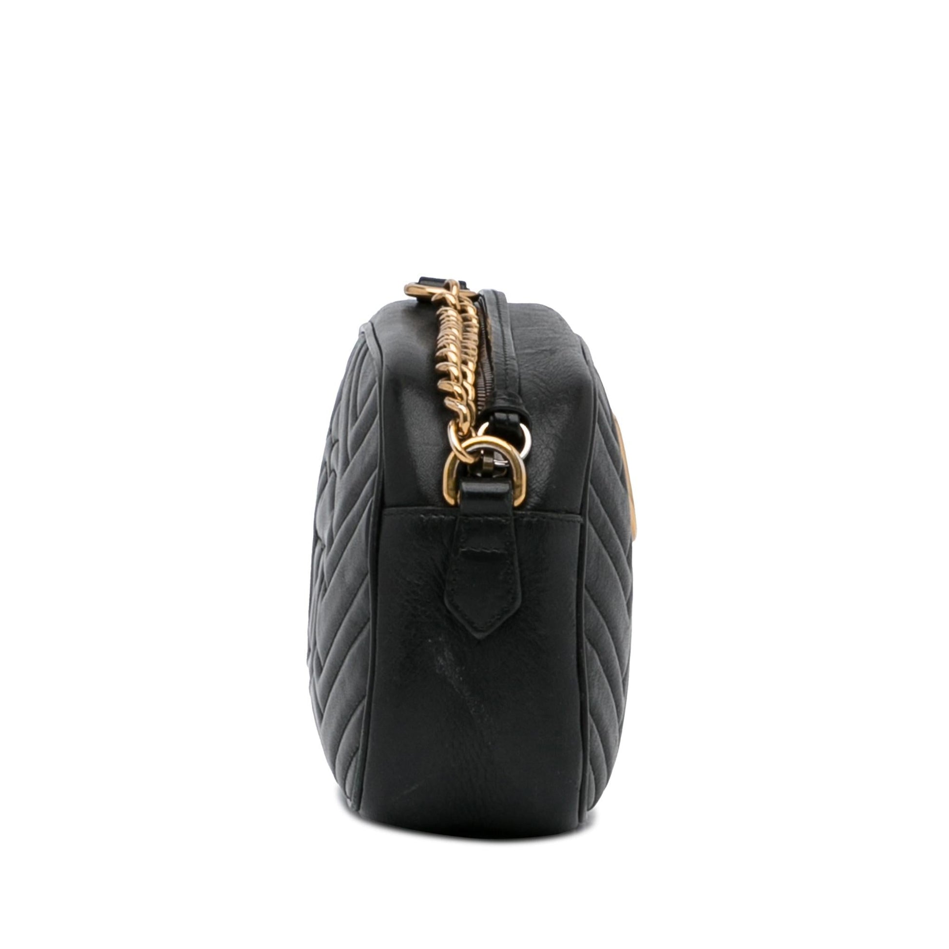 Gucci GG Marmont SHG-uFOJMi Calf Black Small Crossbody Bag