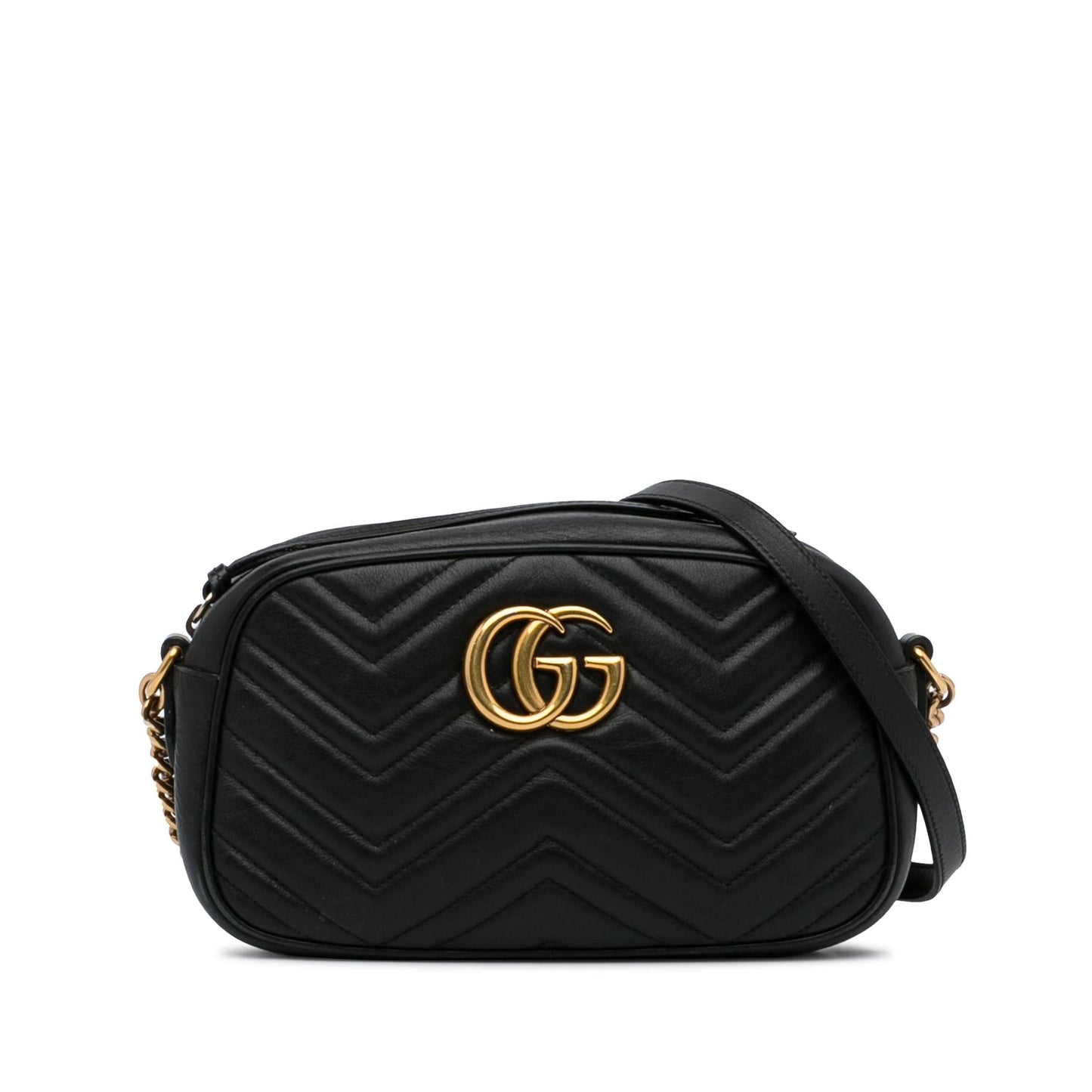 Gucci GG Marmont SHG-uFOJMi Calf Black Small Crossbody Bag