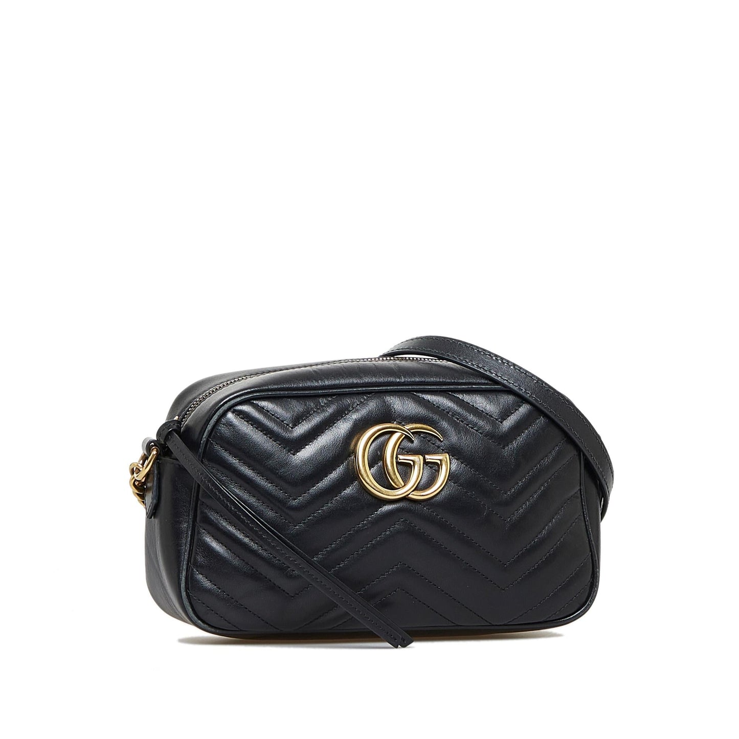 Gucci GG Marmont SHG-NQmH55 Calf Black Small Crossbody Bag
