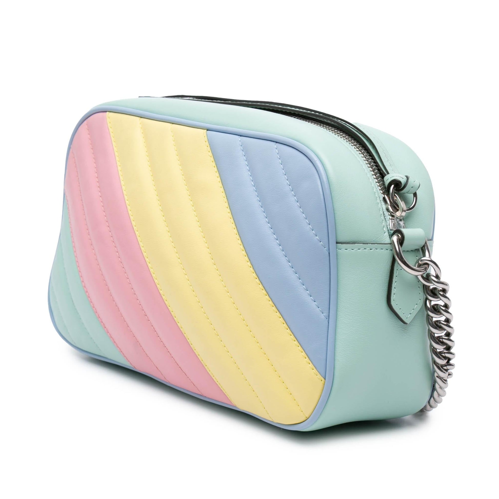 Gucci GG Marmont Diagonal Matelasse Leather Calf Blue Crossbody Bag Crossbody 1