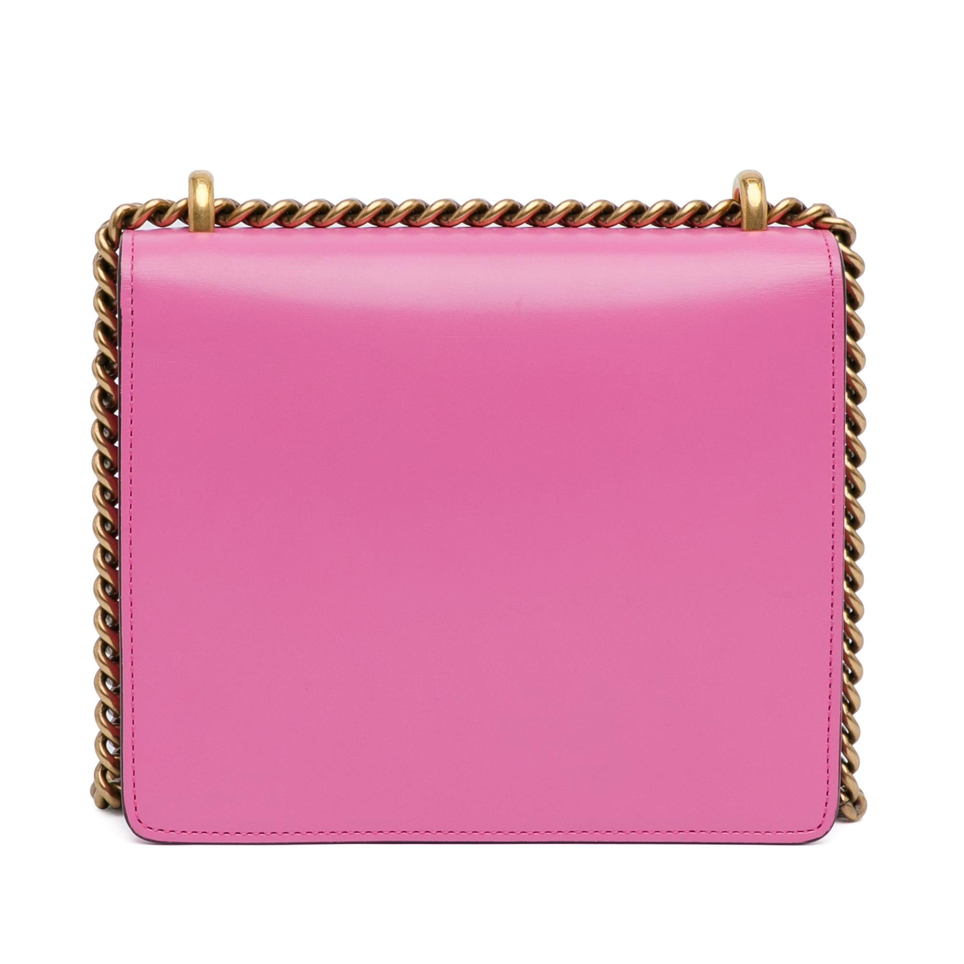 Gucci GG Marmont Chain Flap SHG-4r4Jd4 Leather Calf Pink Small Crossbody Bag