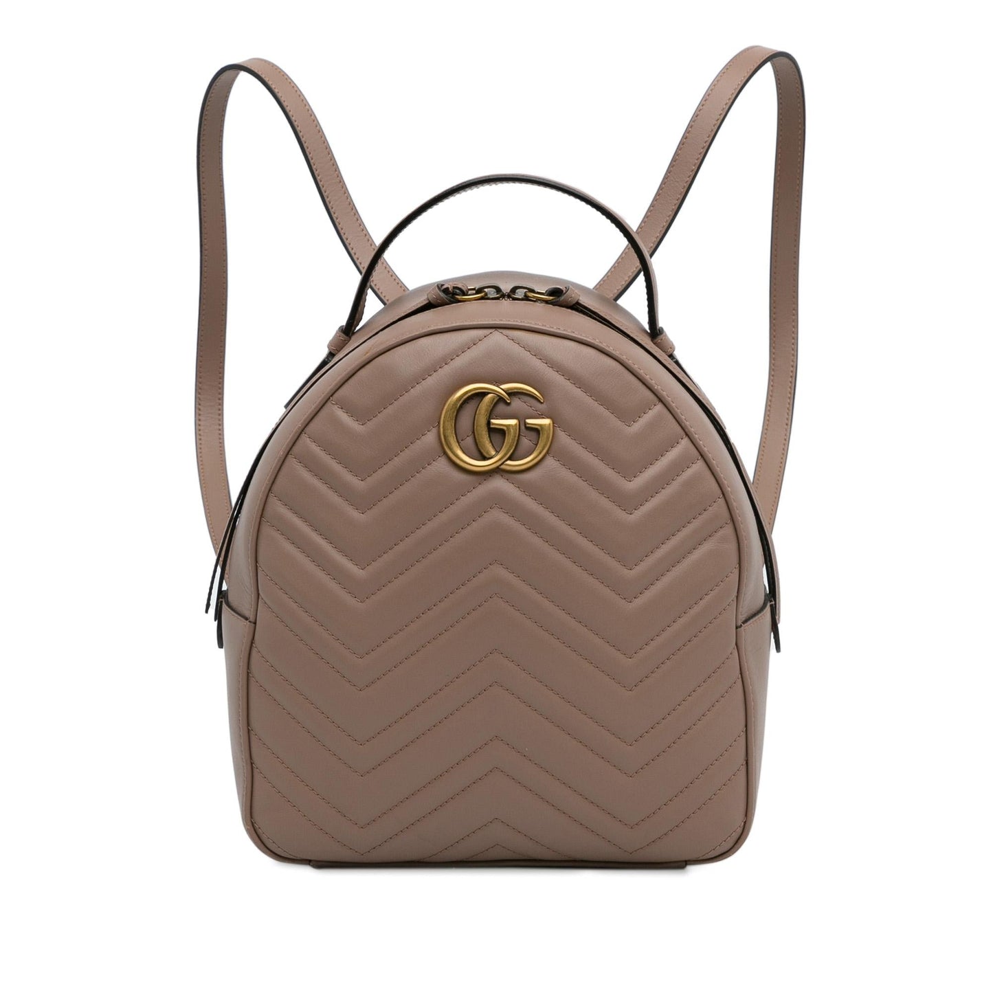 Gucci GG Marmont Backpack SHG-6nZ2to Matelasse Calf Brown Small