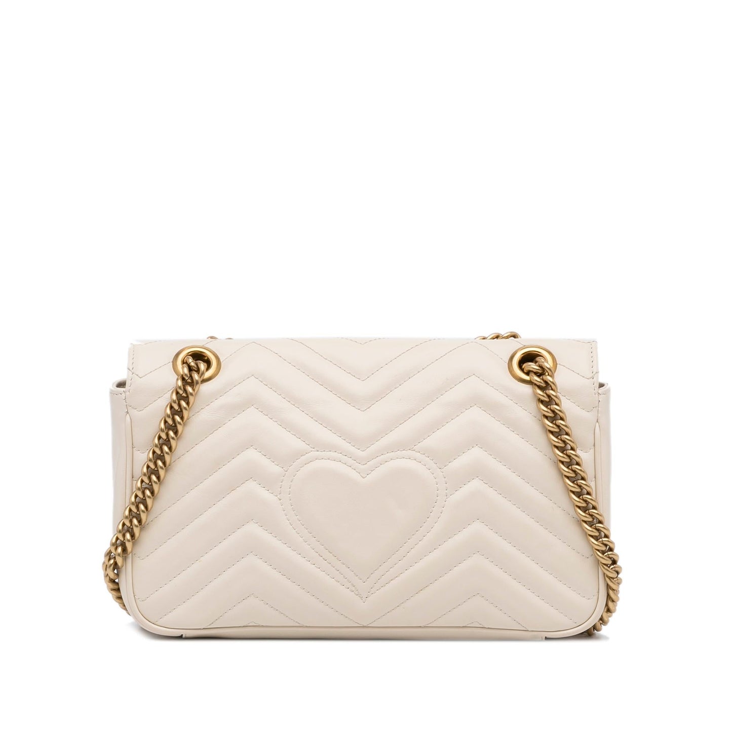 Gucci GG Marmont SHG-TkqQD2 Matelasse Calf White Small Crossbody Bag