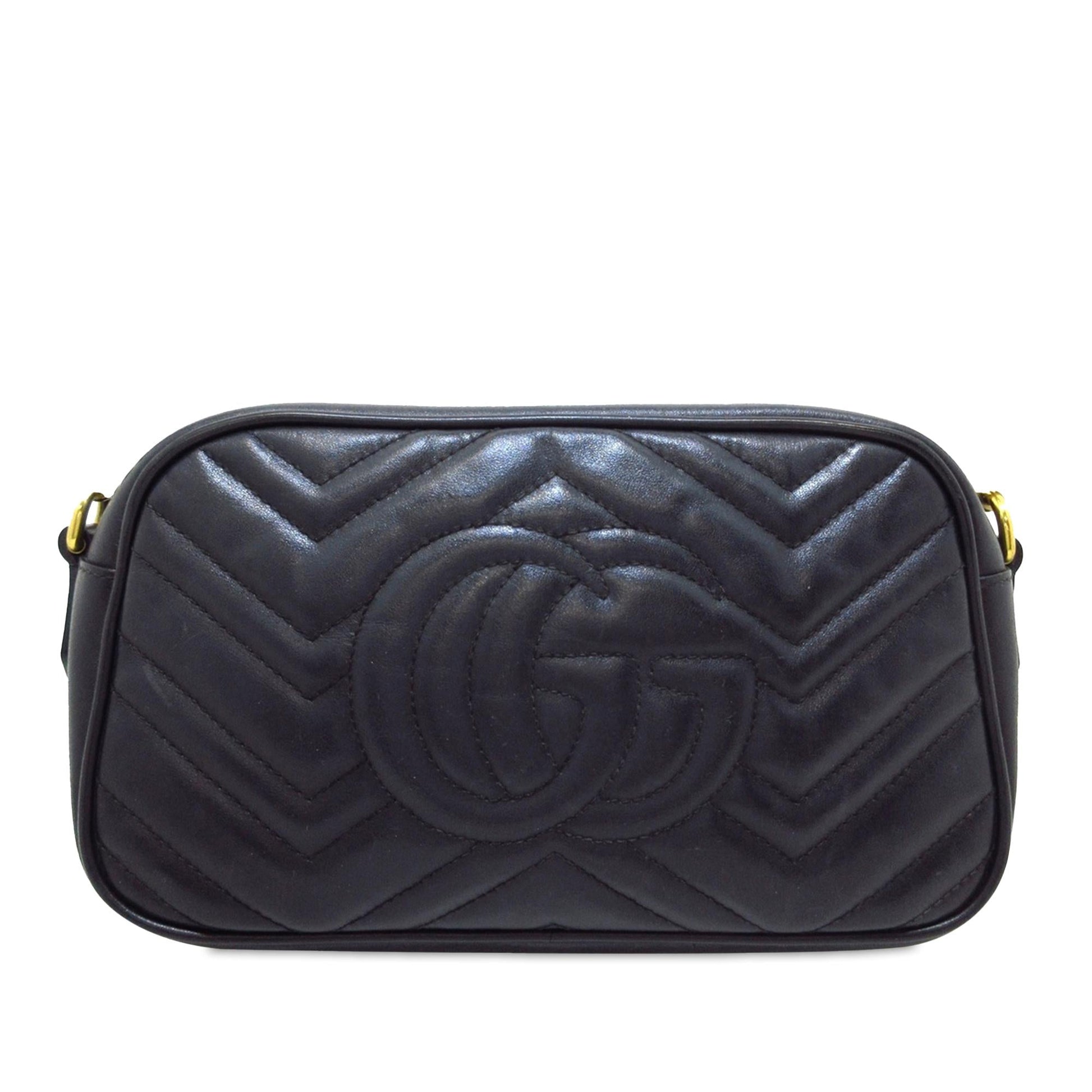 Gucci GG Marmont SHG-r0tGKV Matelasse Calf Black Small Crossbody Bag