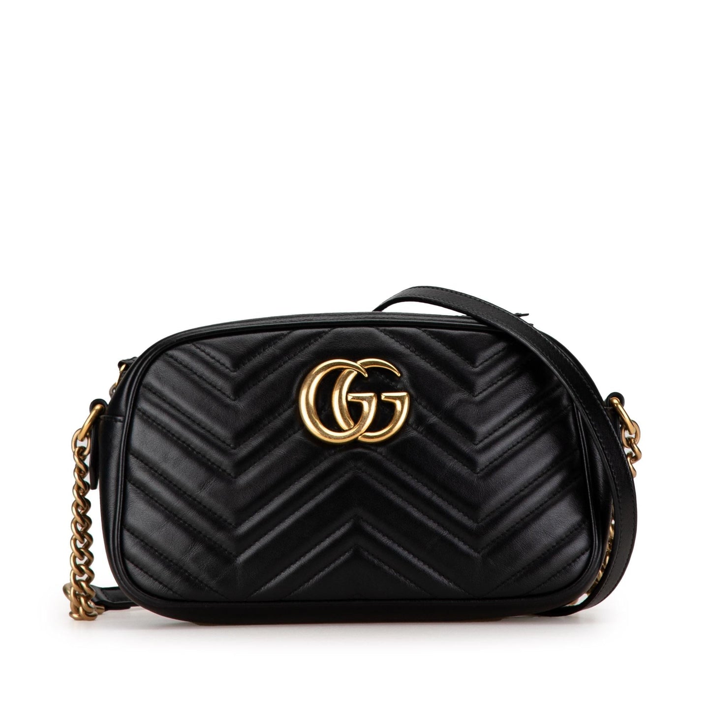 Gucci GG Marmont SHG-mS95r0 Matelasse Calf Black Small Crossbody Bag