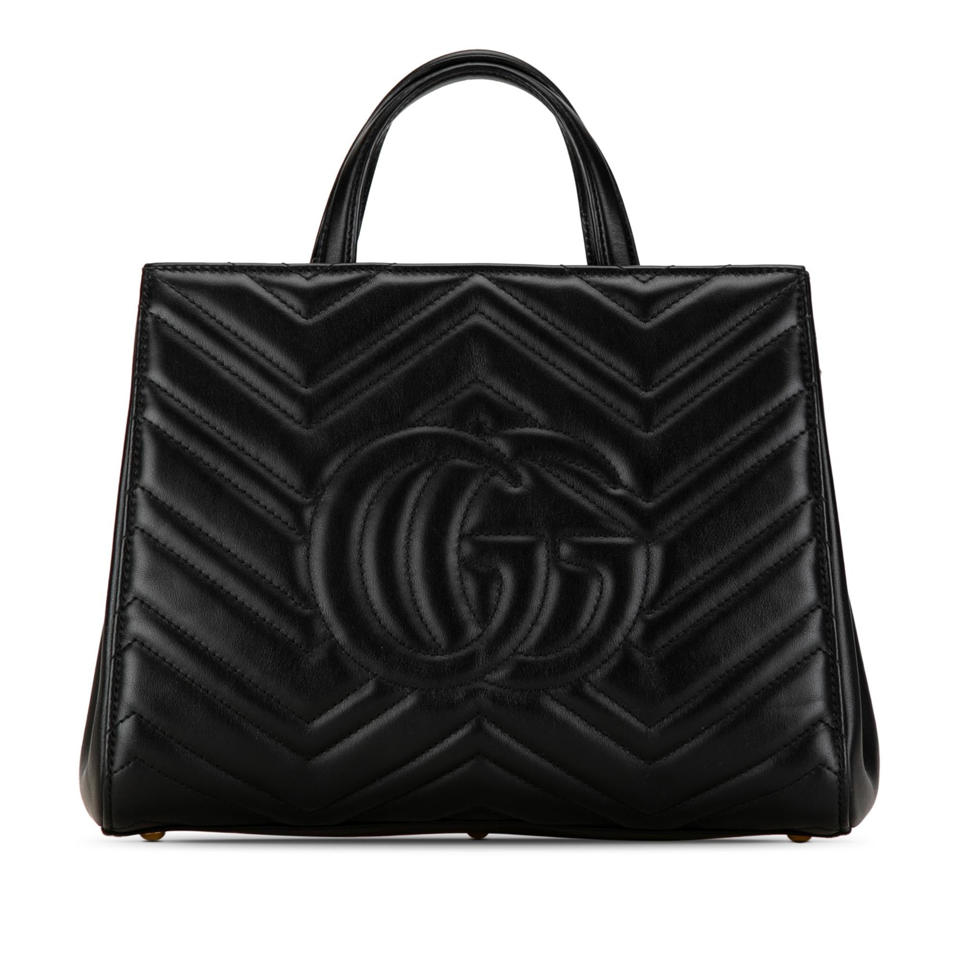 Gucci GG Marmont SHG-SEH8S6 Matelasse Calf Black Small Tote Bag