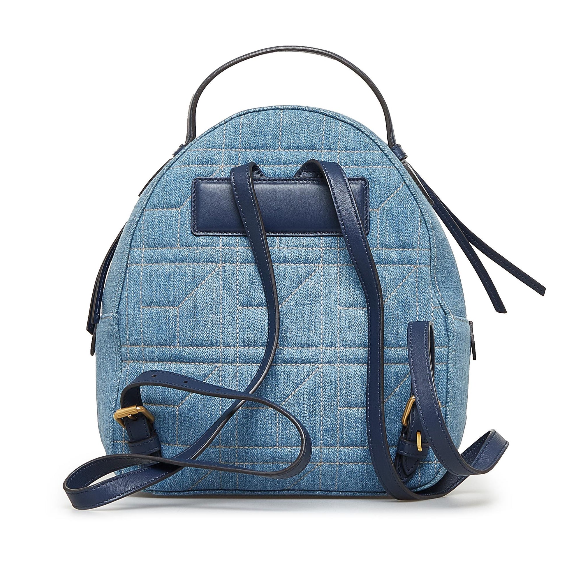 Gucci GG Marmont Pearl Backpack SHG-jyG2zX Denim Calf Blue Small