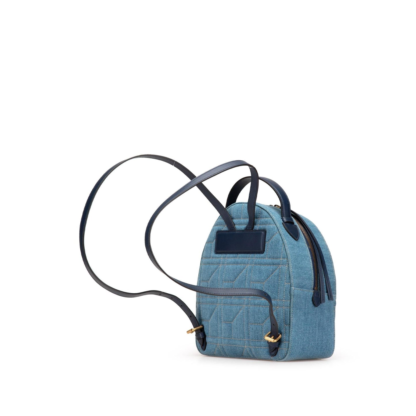 Gucci GG Marmont Pearl Backpack Denim Calf Blue Small Backpack 1