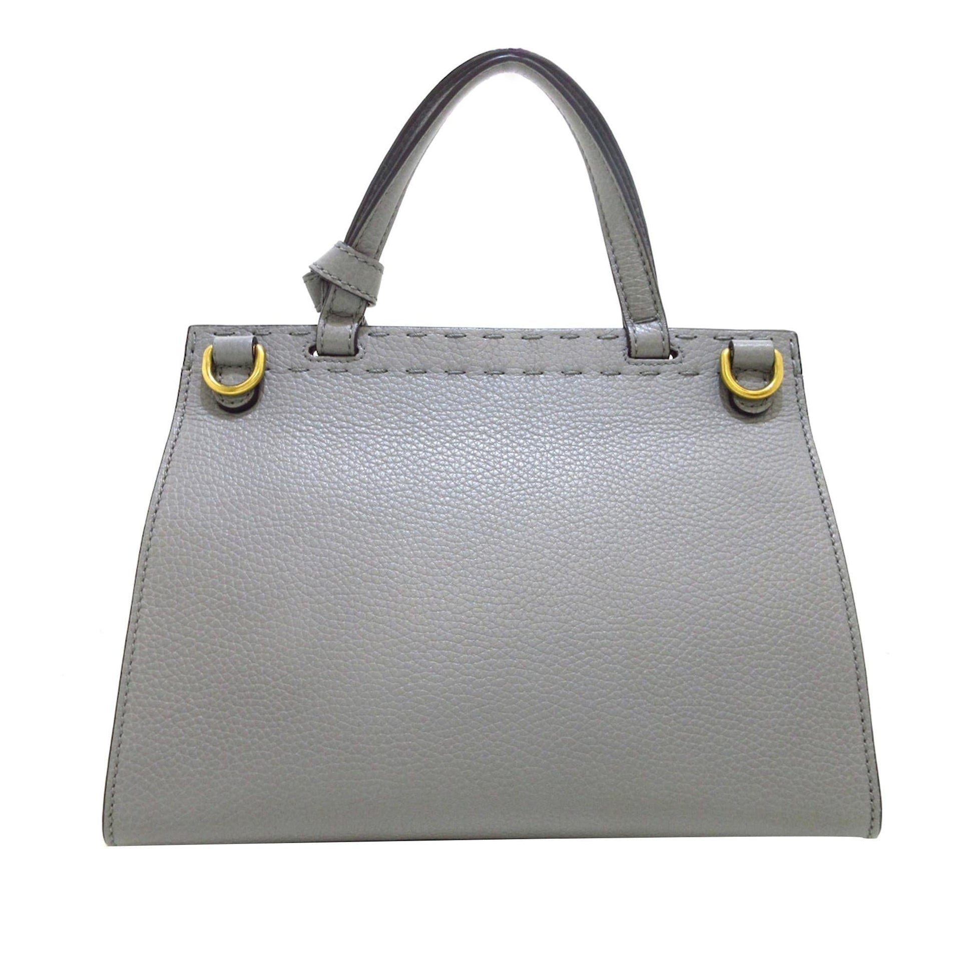 Gucci GG Marmont SHG-R o4V Calf Grey Small Top Handle Satchel Bag
