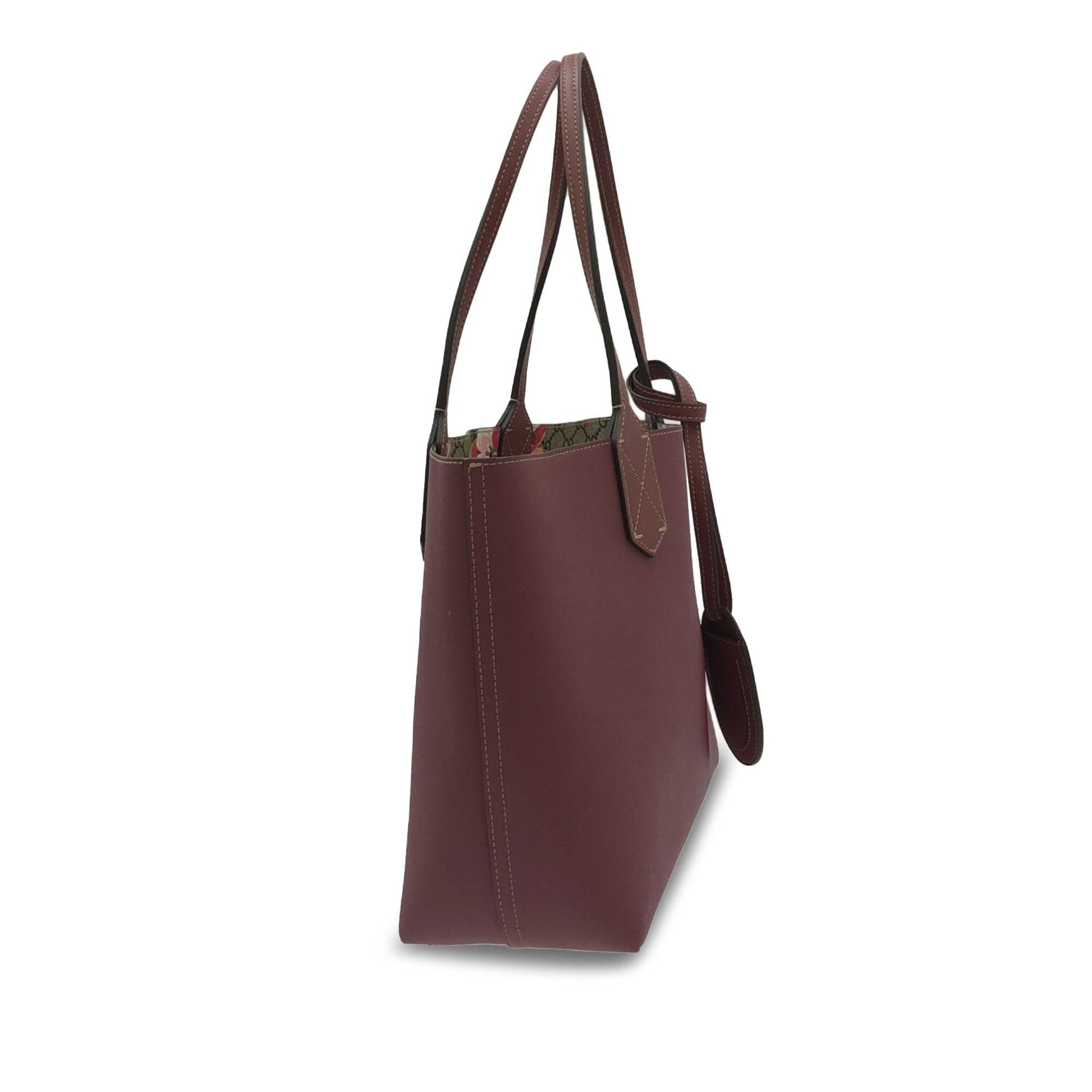 Gucci GG Supreme Blooms Reversible SHG-Ymtx7q Canvas Brown Small Tote Bag