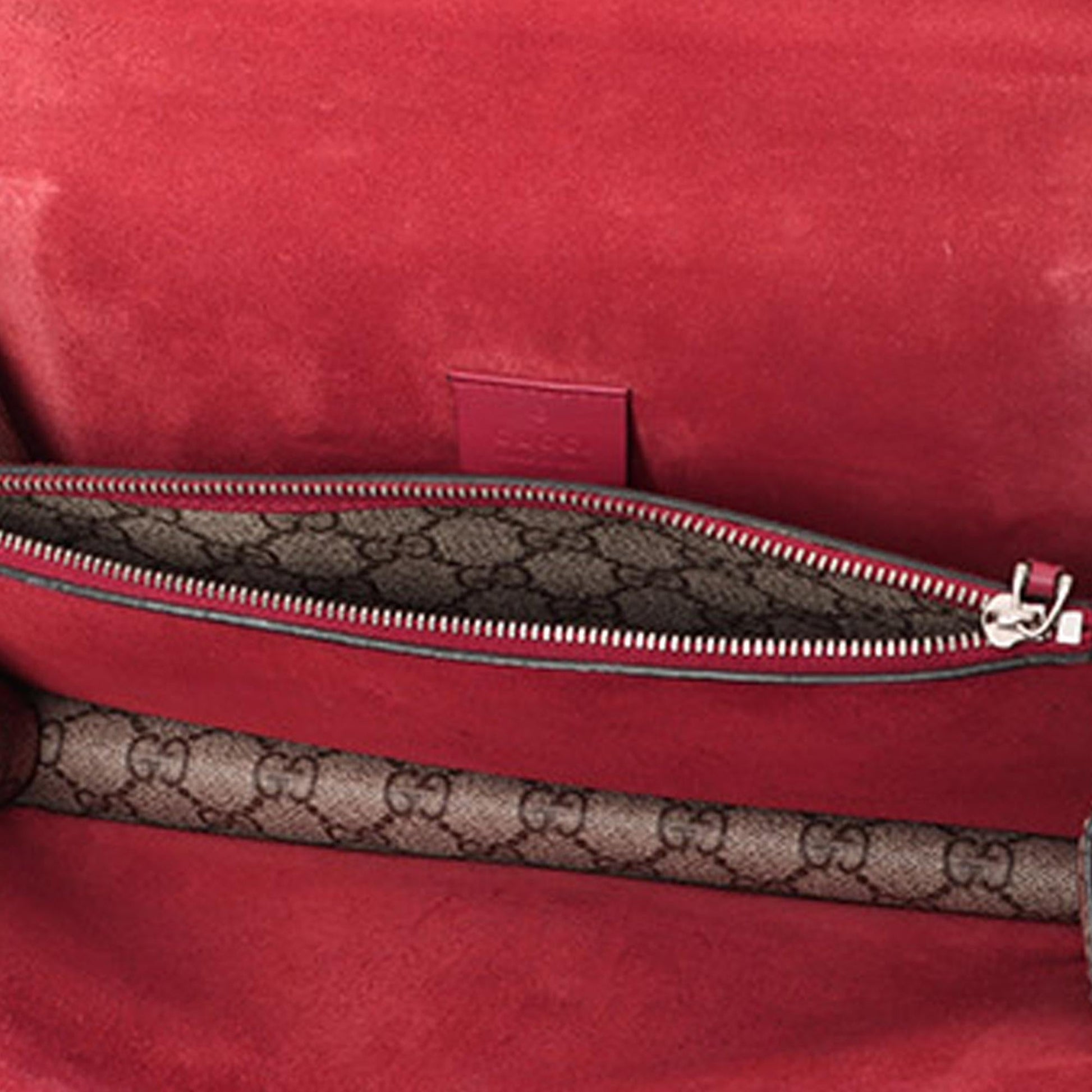 Gucci GG Supreme Dionysus SHG-f8ODsX Canvas Brown Small Shoulder Bag